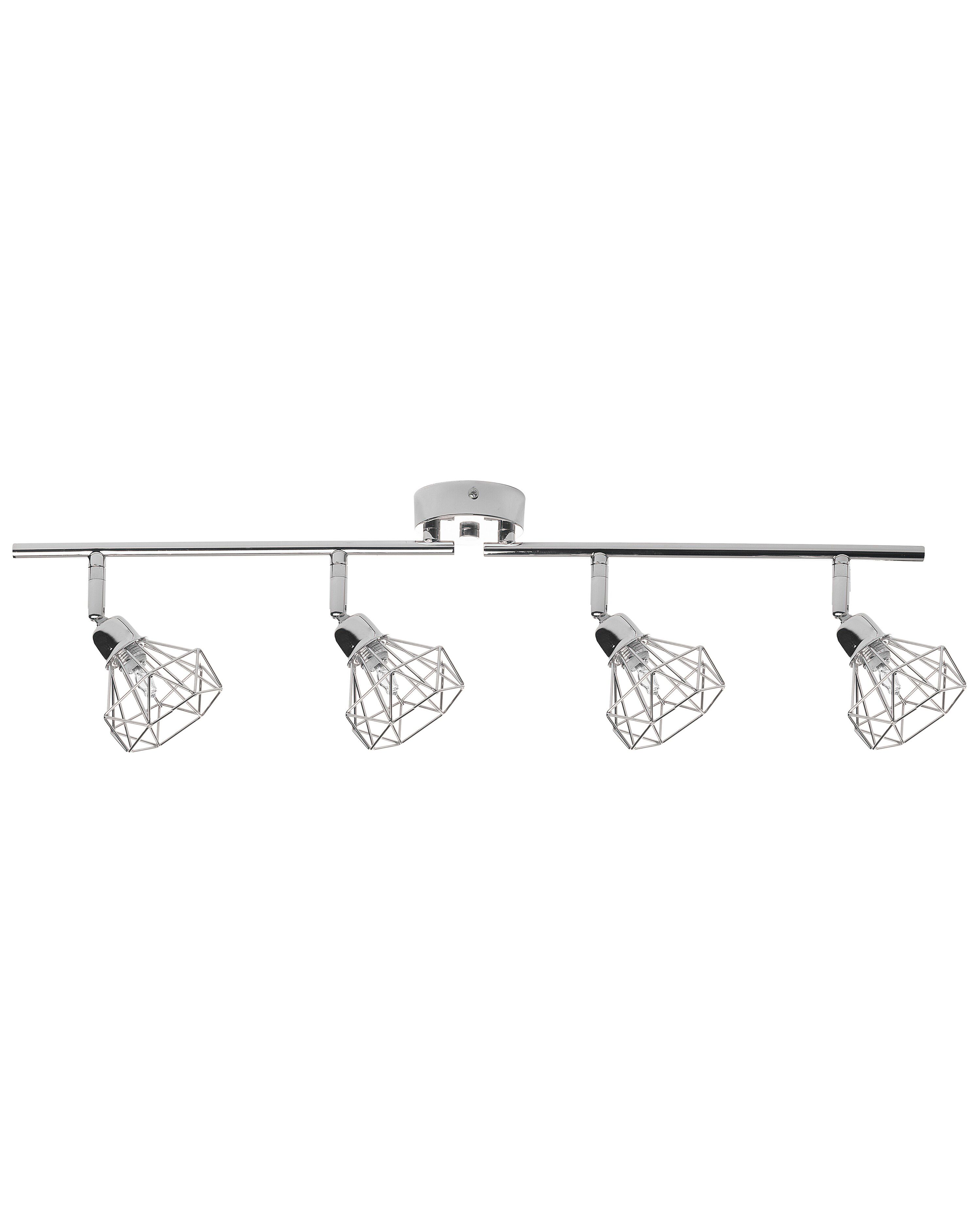 4 Light Spotlight ERMA Adjustable Metal Silver