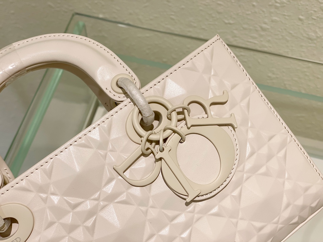 Medium Lady D-joy Bag White/Grey/Beige/Black For Women 10in/26cm M0540ONGE_M0301:1High-quality replica