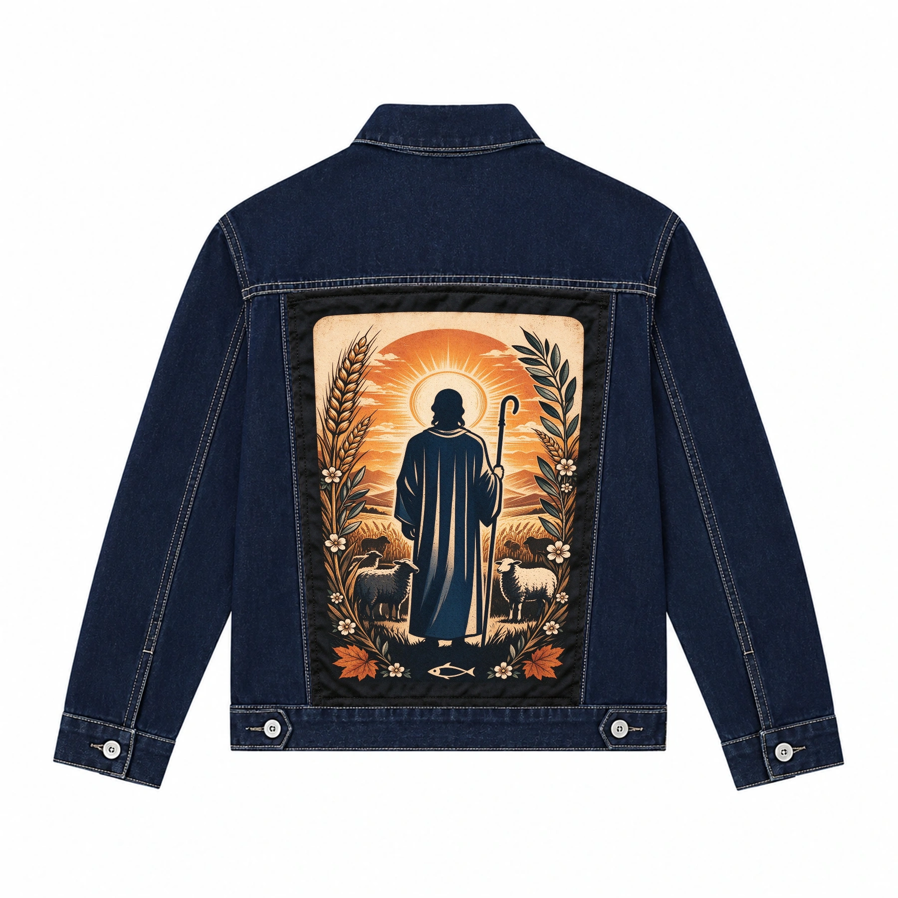 Unisex |Church Special Denim Jacket — Replaceable background