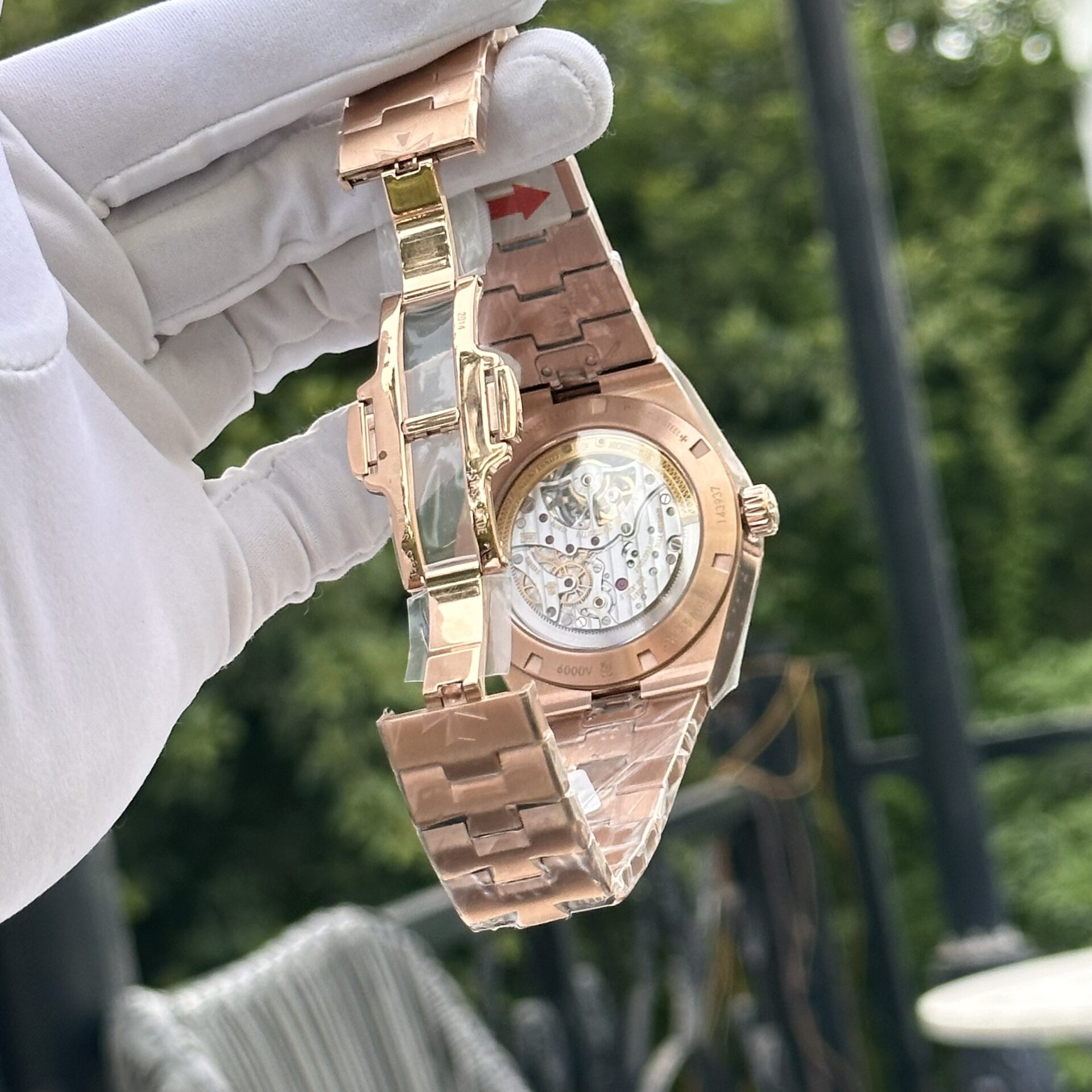Vacheron Constantin Replica 11 Watch Overseas Tourbillon 6000V Rose Gold Plated Blue Dial 42.5mm - Top club