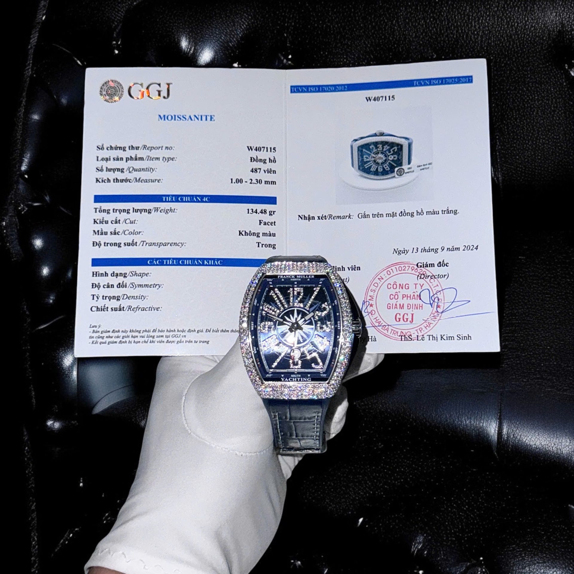 Franck Muller V45 Replica 11 Watch Custom Moissanite Diamonds 45mm - Top club