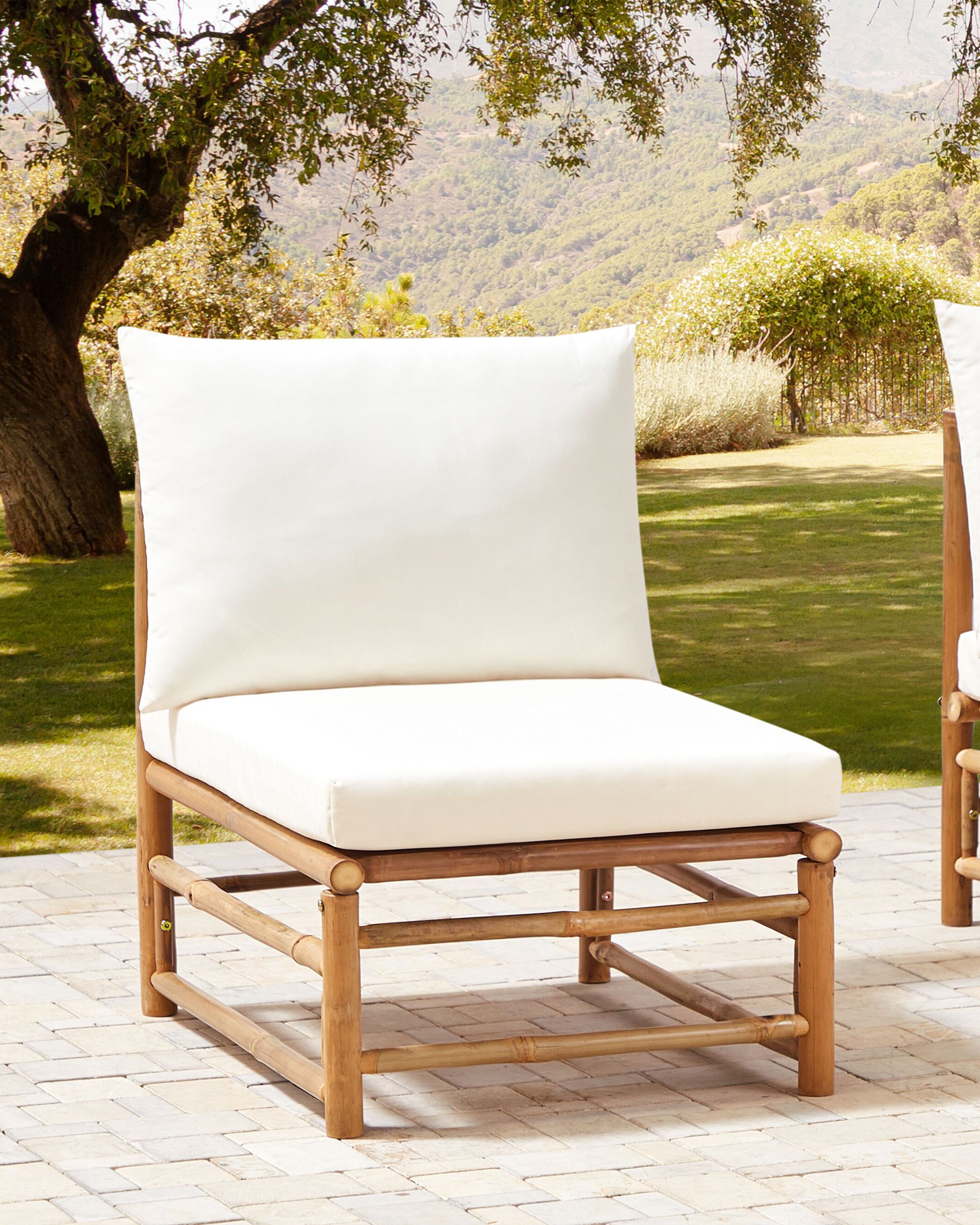 Garden 1-Seat Section CERRETO Bamboo Off-White