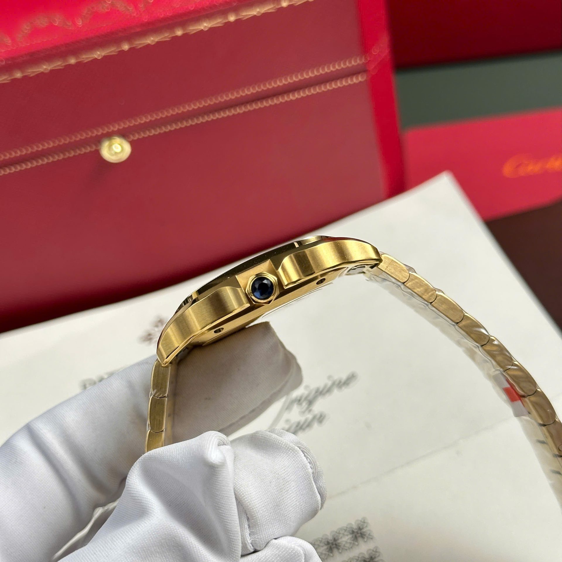Cartier Santos Womens White Dial Best Replica Watch BV Factory 35.2mm - Top club