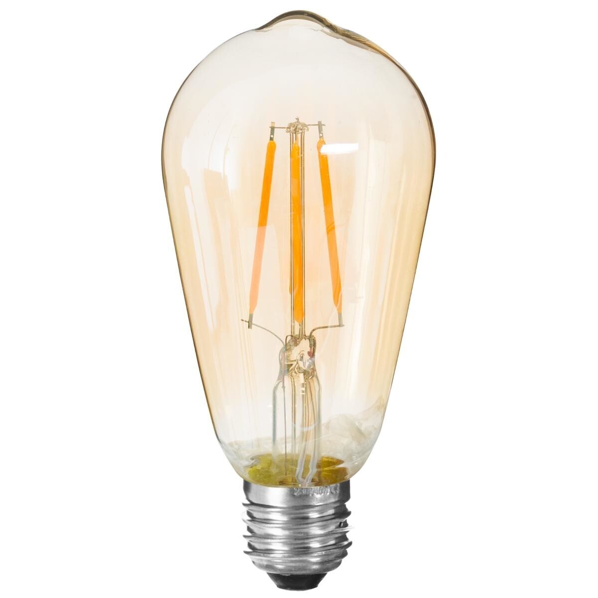 LED bulb "Tear" Amber right, D.6.5 cm, E27