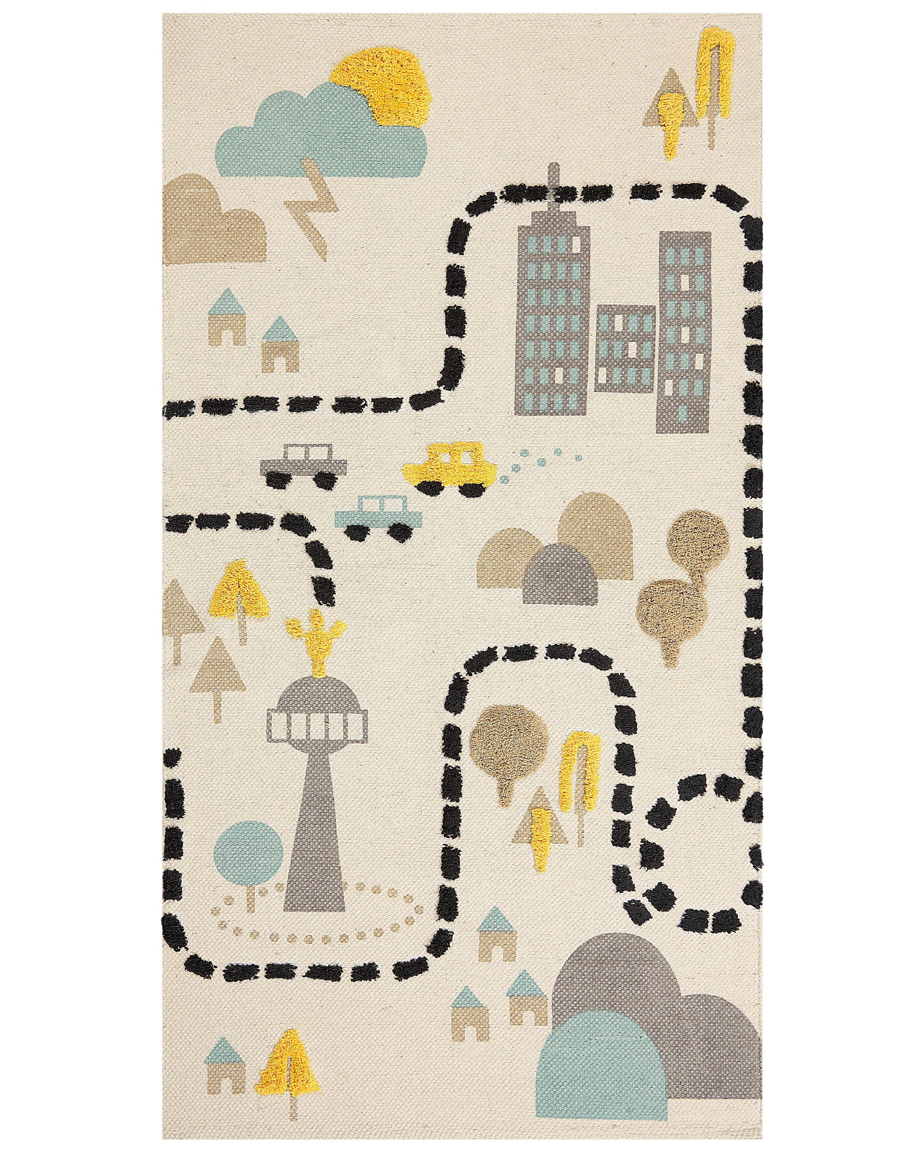 Kids Rug SAZAK Multicolour 80 x 150 cm Cotton