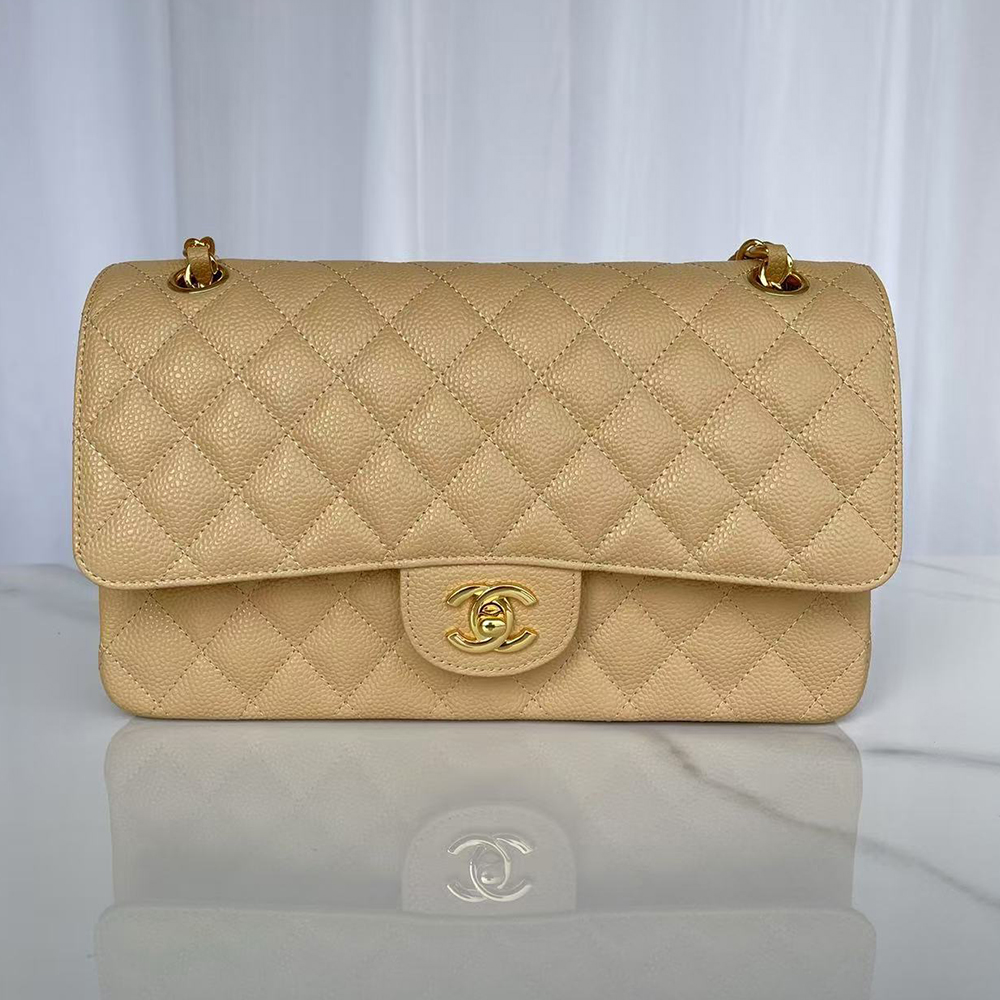 Chanel Caviar CF Medium 25CM(Replica)1:1High-quality replica