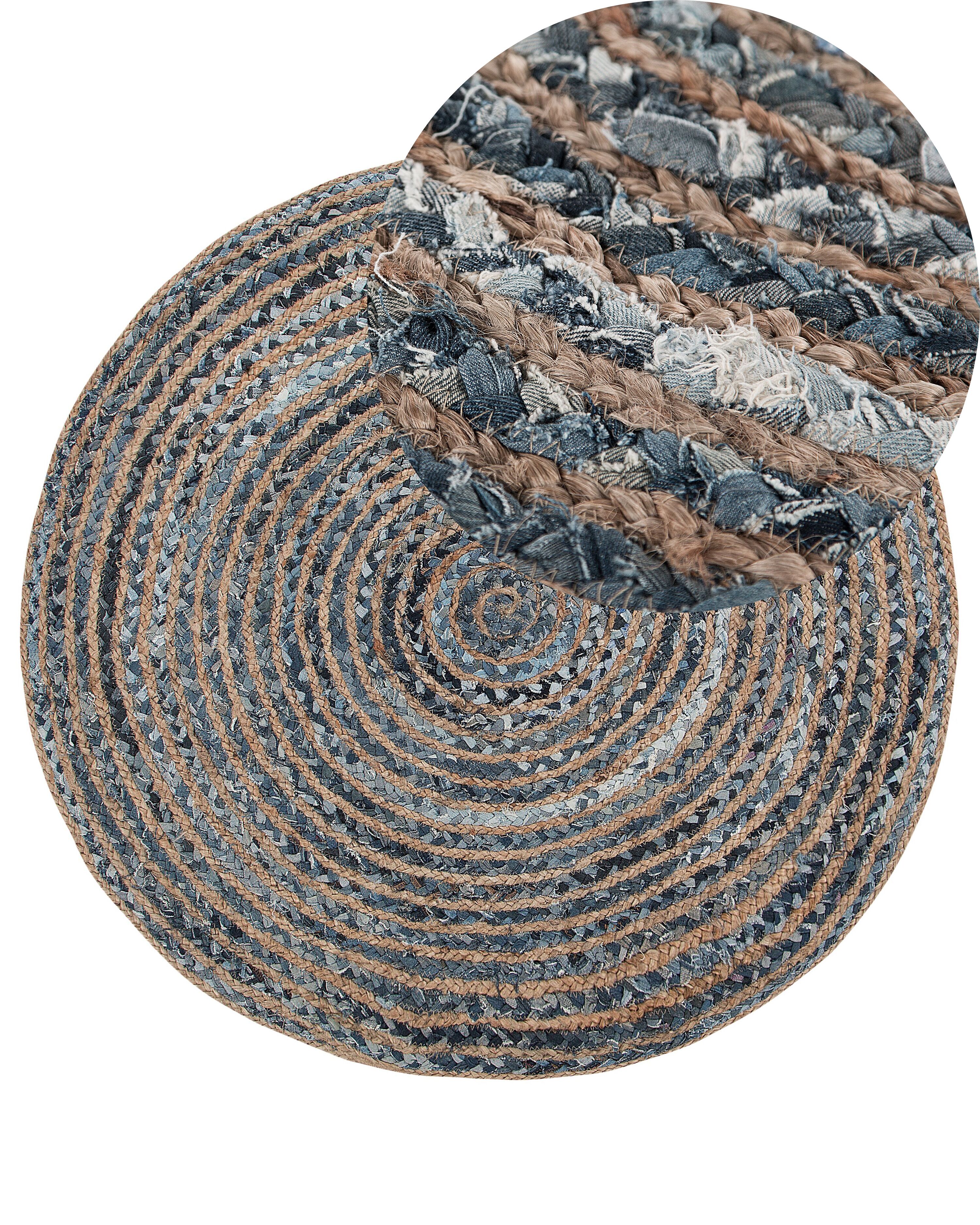 Rug MASLAK Grey ø 120 cm Jute