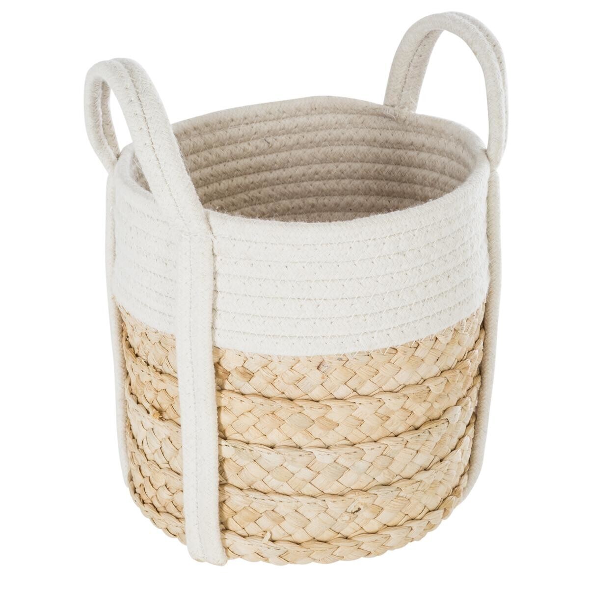 Set of 4 baskets handled Corn & cotton fibers