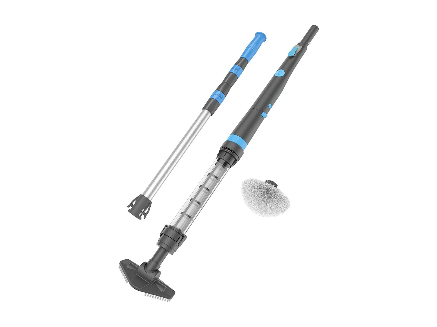 WATERCLIP Aspirateur et brosse électrique rechargeable pour piscine et spa - 260cm - Bleu