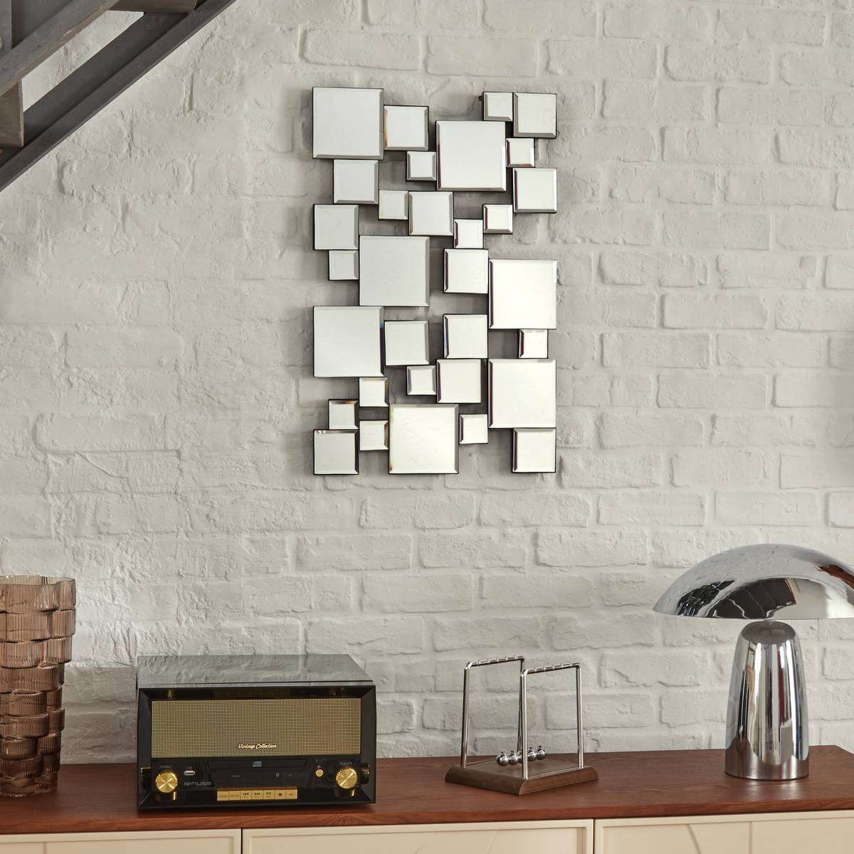 Wall mirrors "Jandira" Grey, 60x38 cm