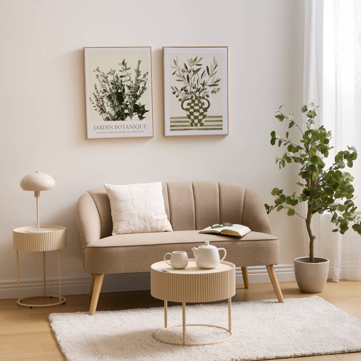 Coffee Table "Juna" Beige, &Oslash; 45 cm