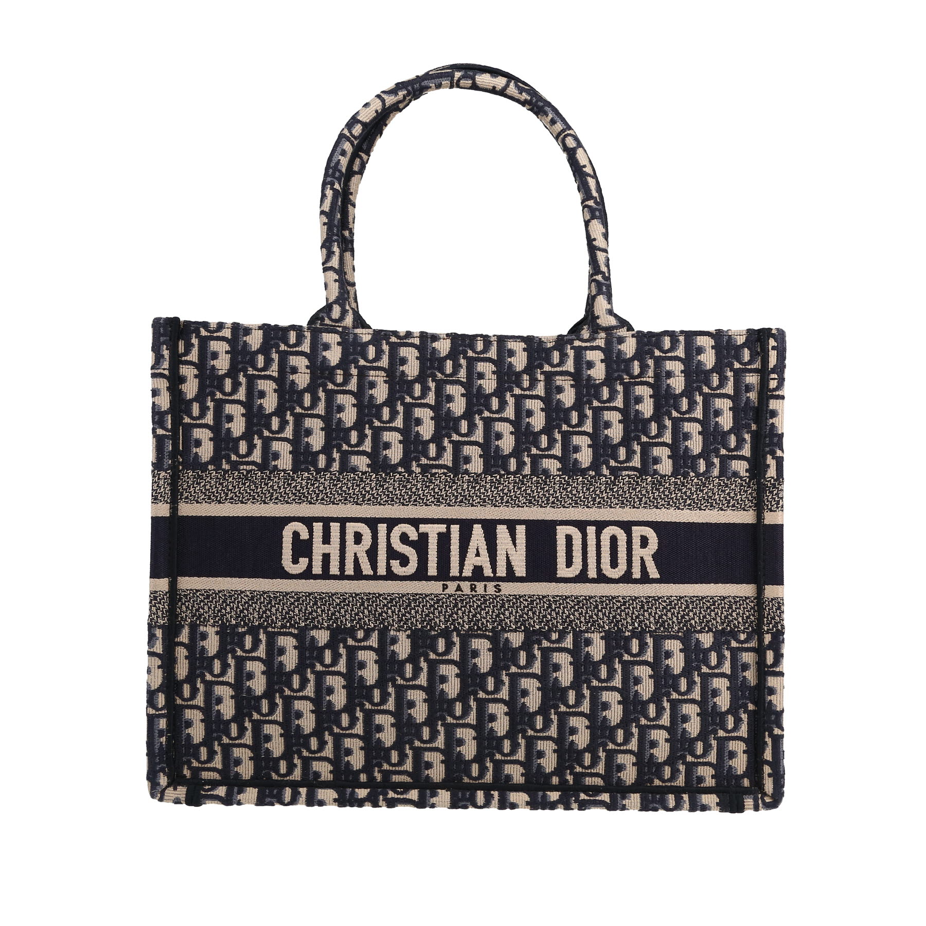 Dior Book Tote medium model shopping bag in blue and beige monogram canvas Oblique1:1High-quality replica