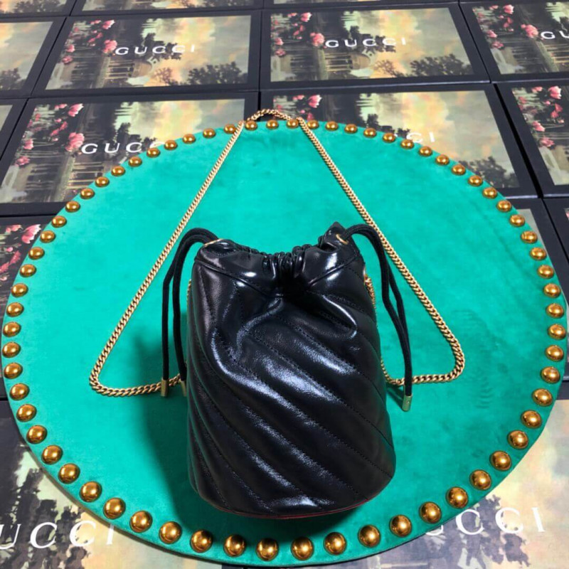 Replica Gucci Gg Marmont Mini Bucket Bag 575163 Black1:1High-quality replica