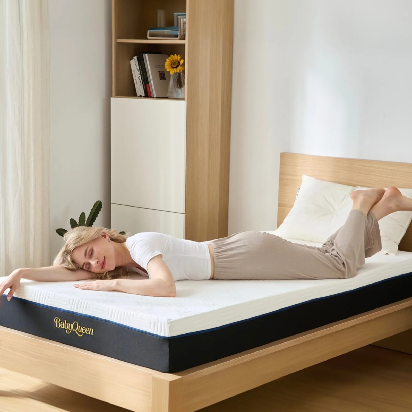 BabyQueen Twin Size Mattress 6" Medium Firm Gel Memory Foam Twin Mattress for Pressure Relief, Bed in a Box, Breathable Cooling Layers, Certified Safe Materials - Image 11