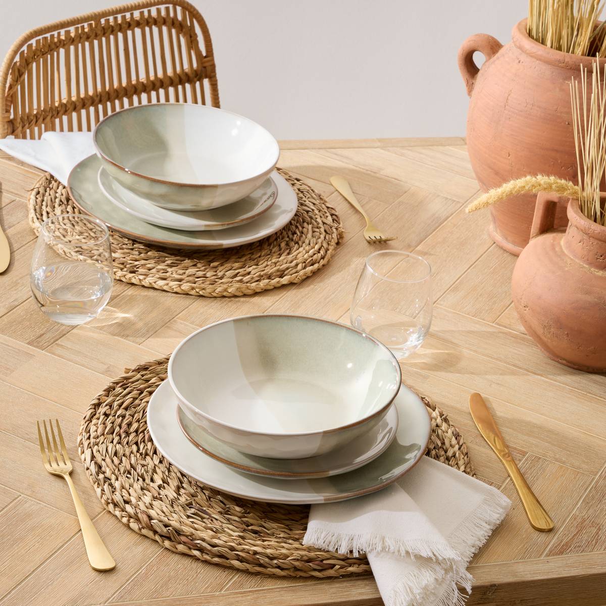 24-piece cutlery set "Ida" Stainless steel, Brown