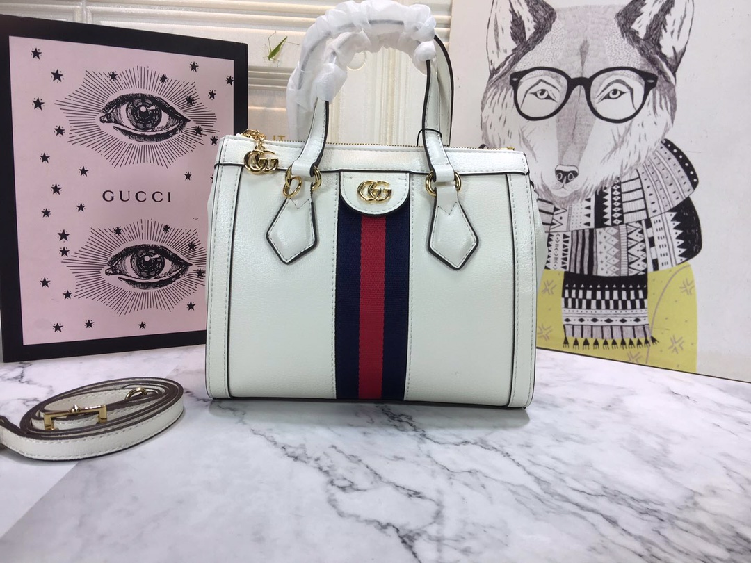Replica Gucci Ophidia Small Tote Bag Black/White1:1High-quality replica