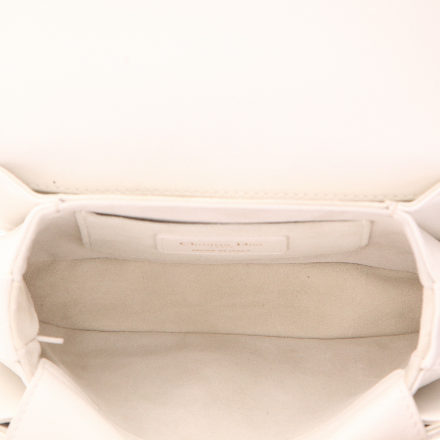 Dior Top Handle Dior Jolie mini handbag in white leather cannage1:1High-quality replica