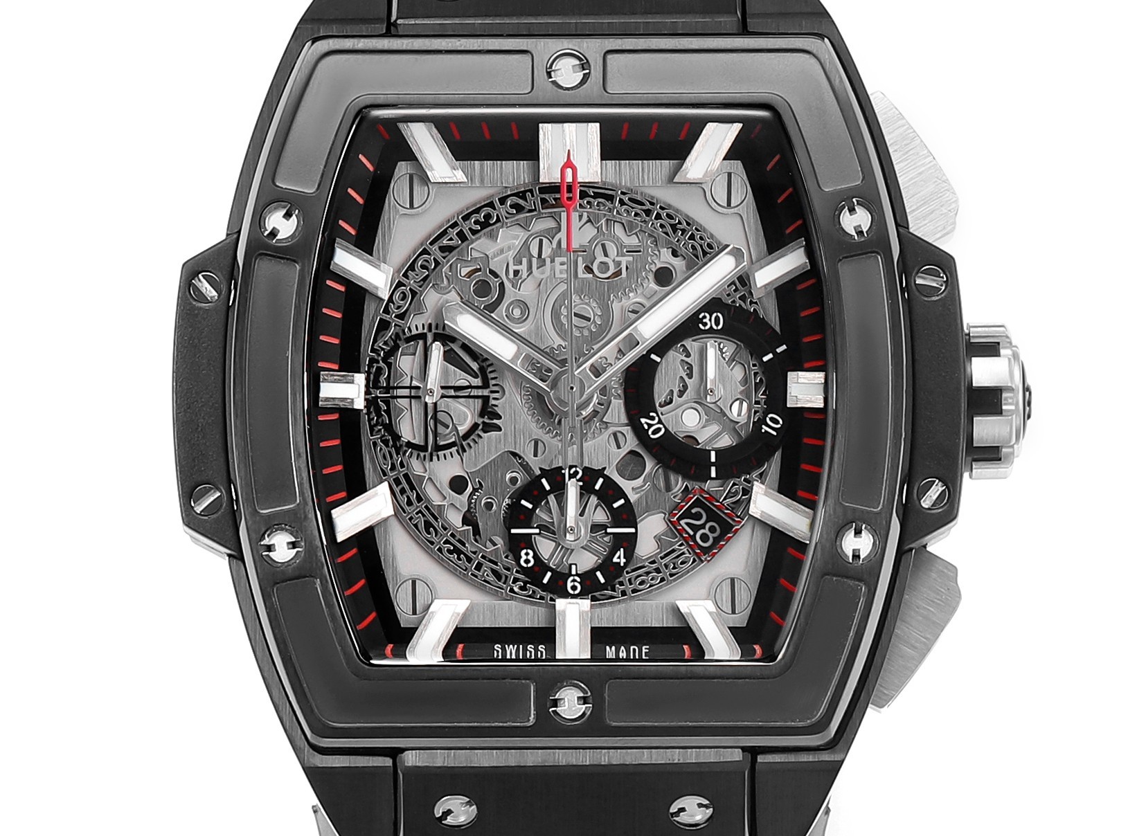 Hublot SPIRIT OF BIG BANG Chronograph, 45 mm Textured rubber strap(1:1 replica) - Elite Watch Atelier
