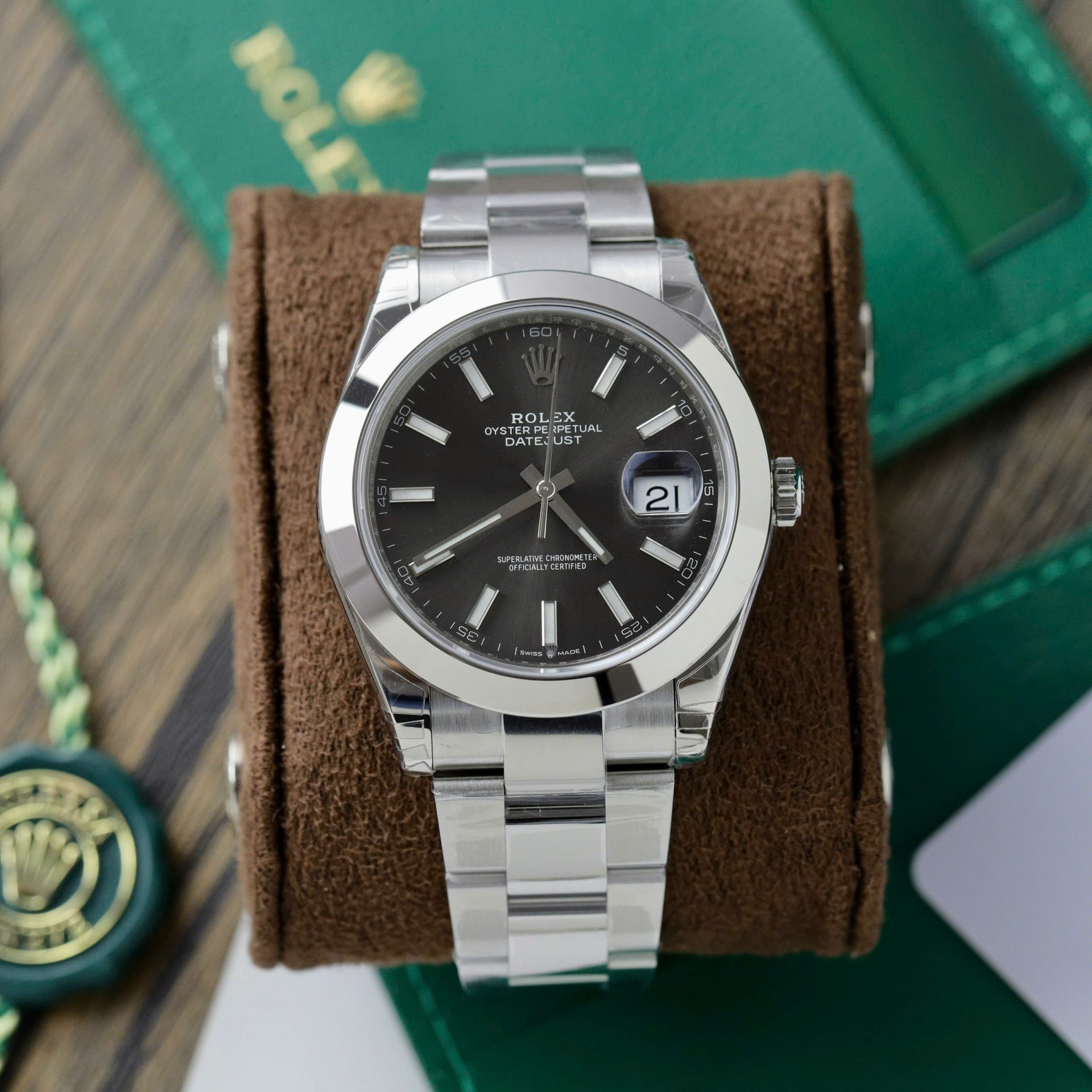Rolex DateJust 126300 Best Replica Watch Men Dial Gray VS Factory 41mm - Elite Watch Atelier