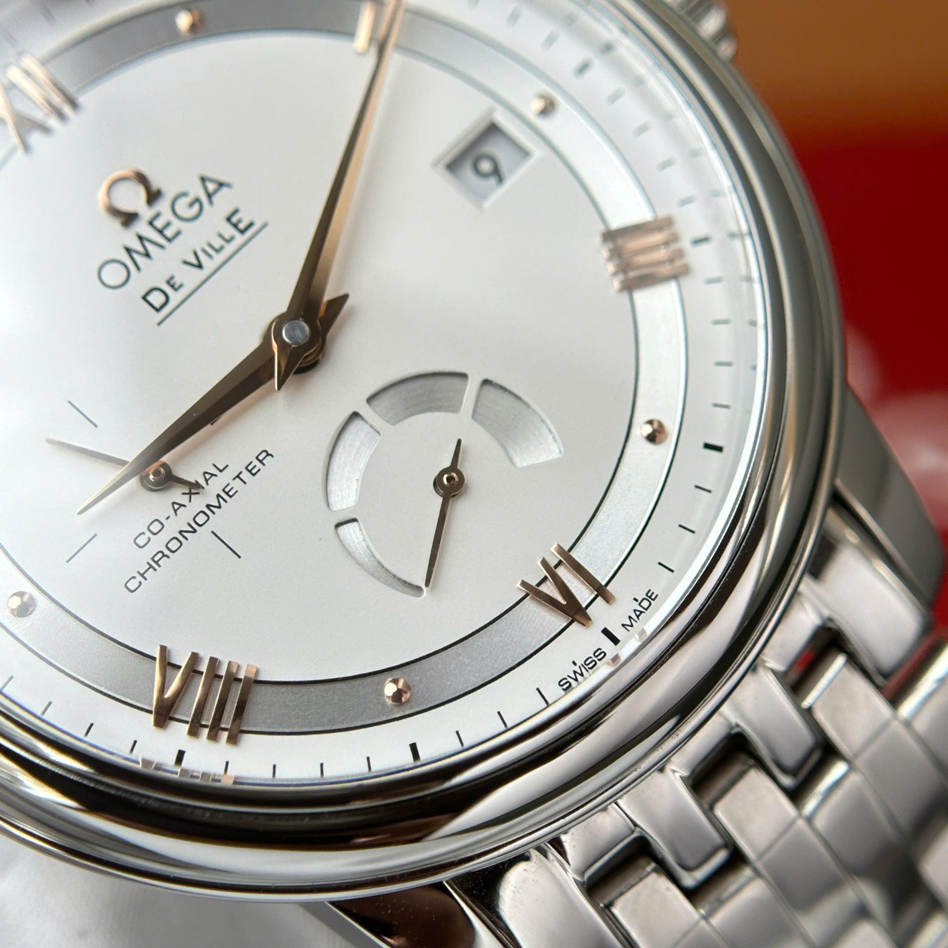 Omega De Ville Prestige Power Reserve Replica Watch White Dial Metal Wire 39.5mm - Top club