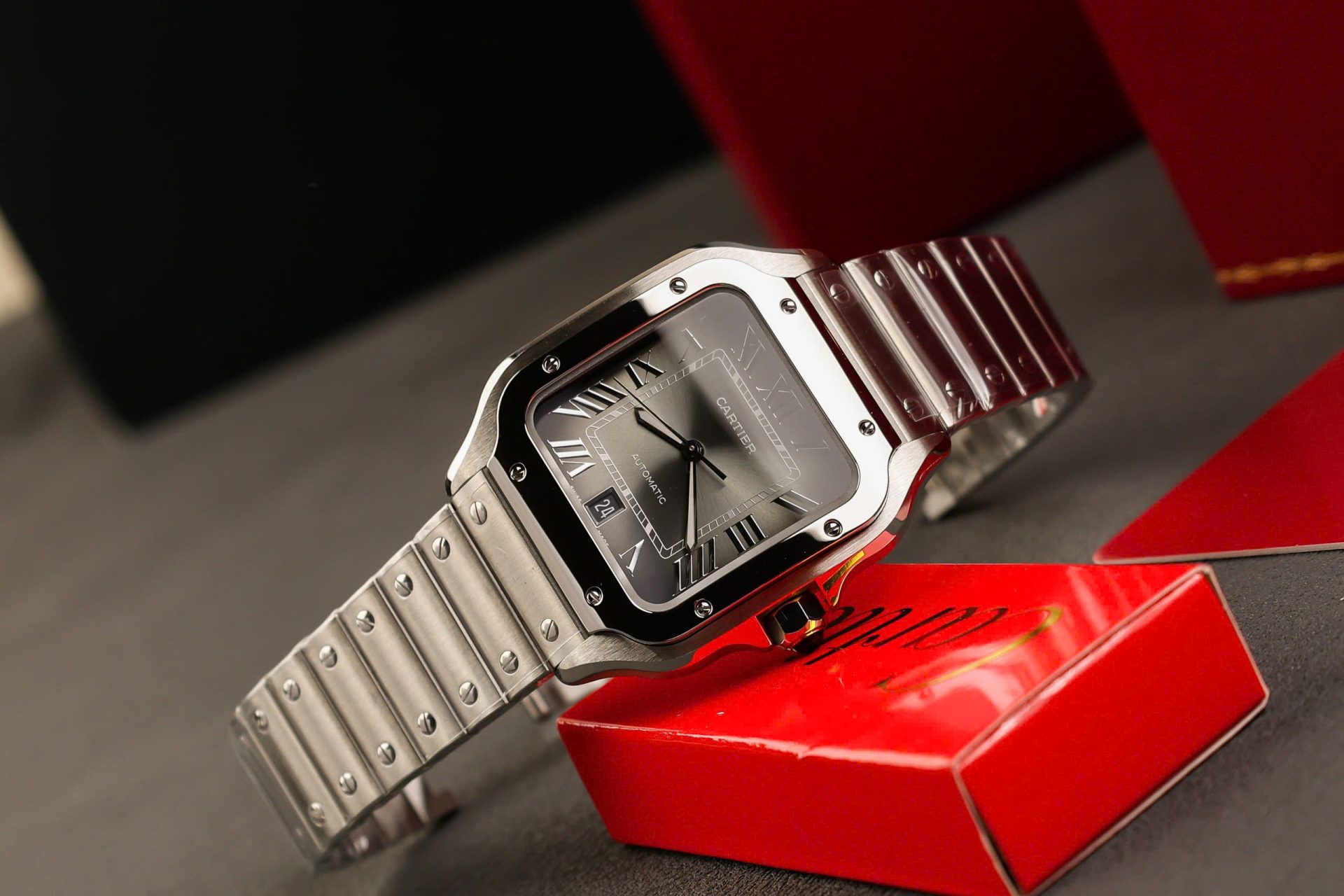Cartier Santos Replica 11 Watch Gray Dial AF Factory 39.8mm - Top club
