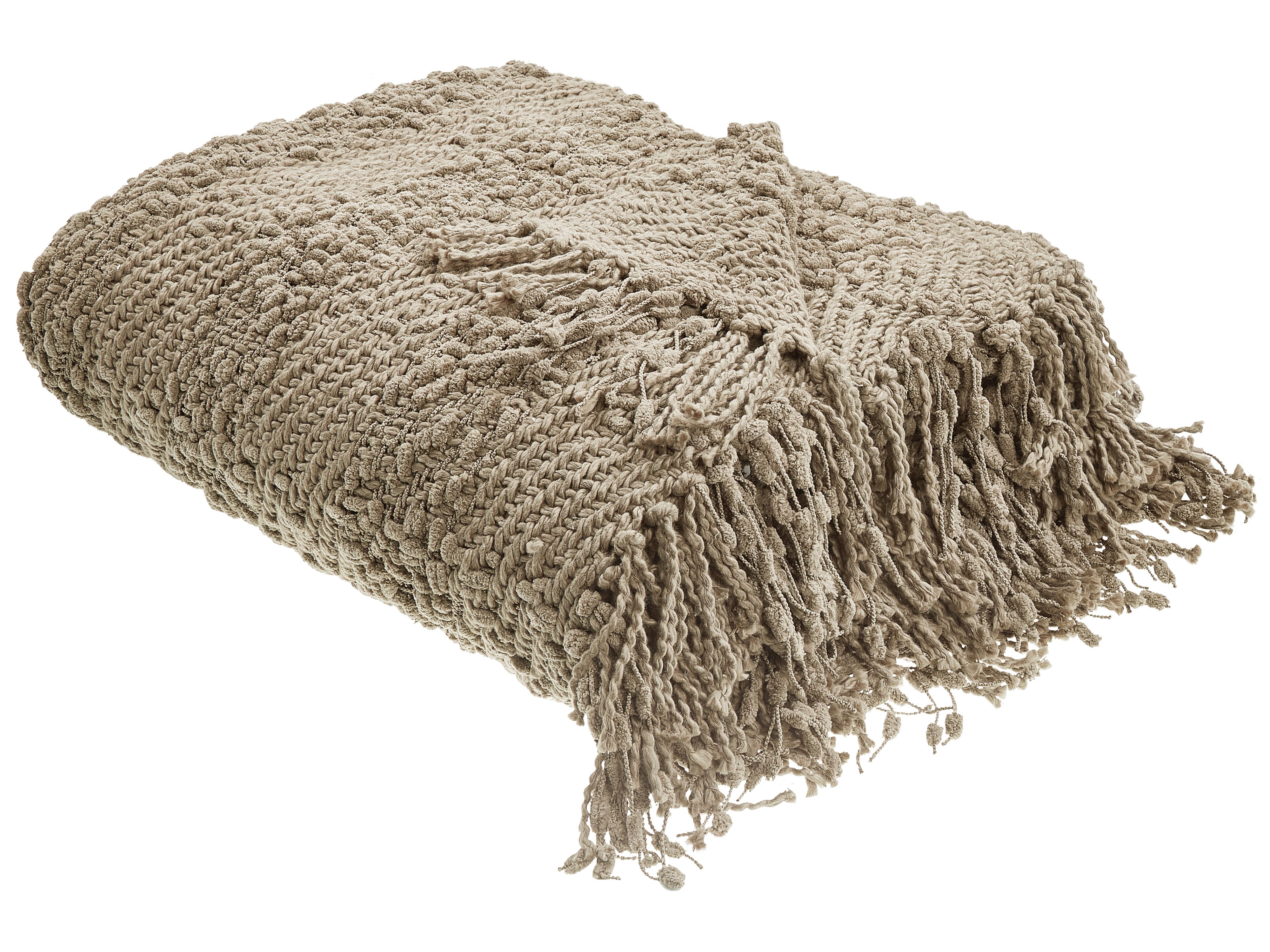 Blanket VELLA Cotton 200 x 220 cm Taupe