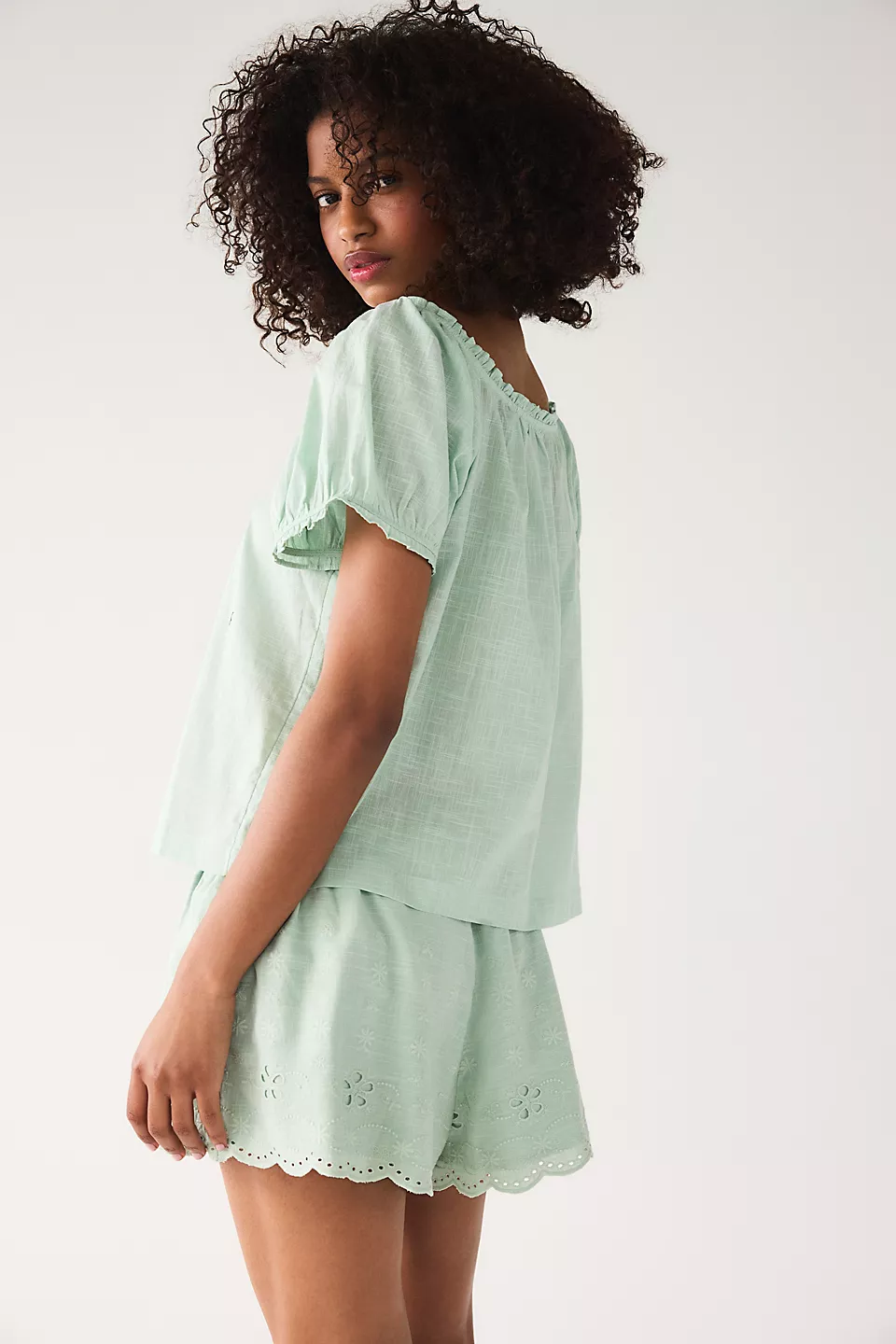 Lindale Short Set-Celadon