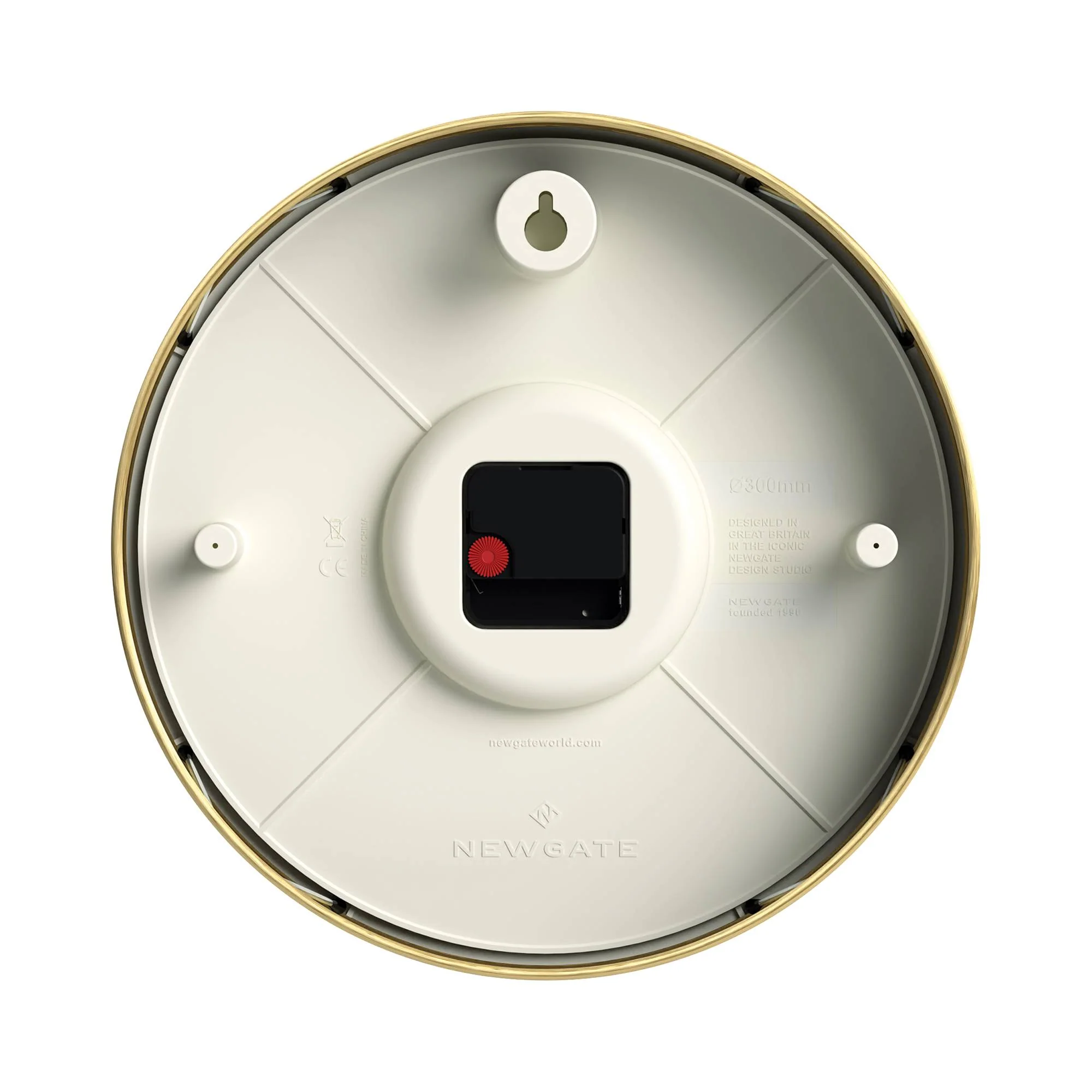 Newgate Master Edwards wall clock in brass