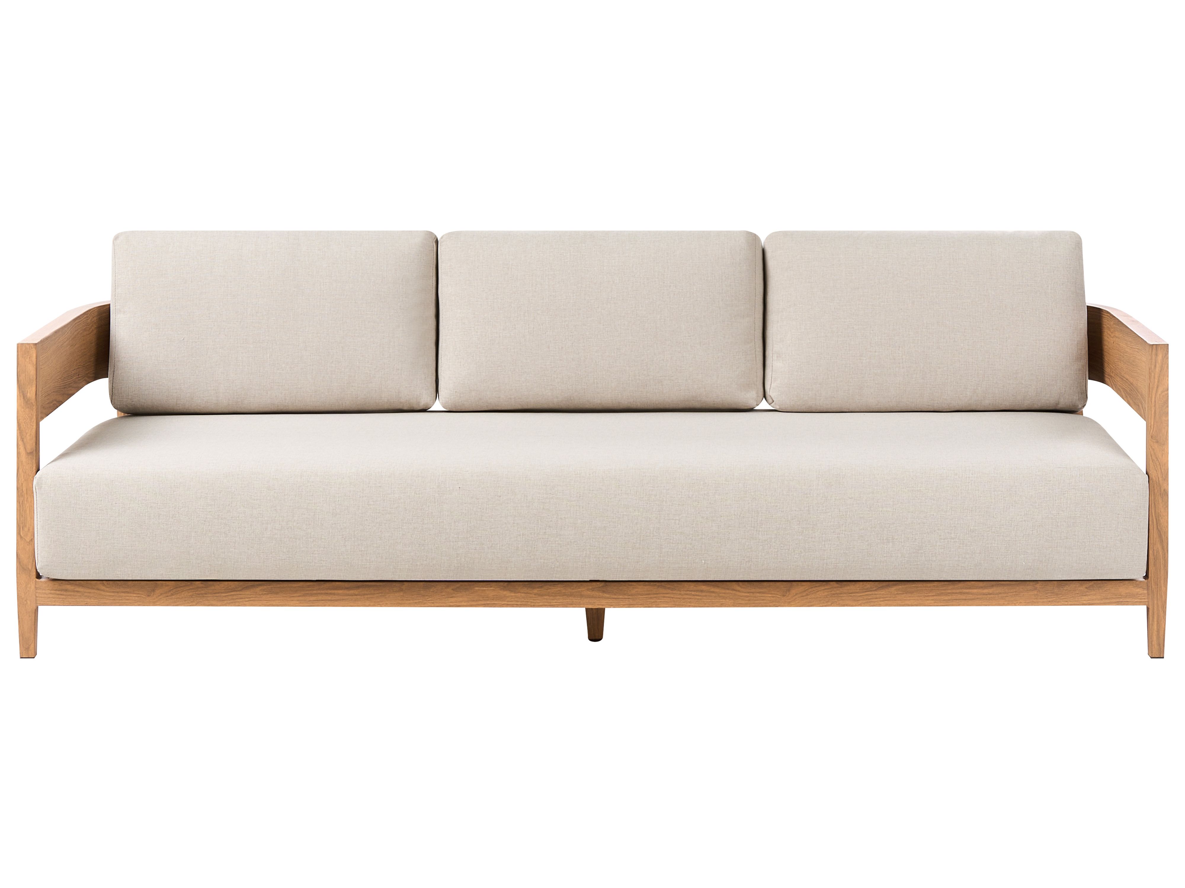 Garden Sofa 3 Seater SAMPIERI Metal Light Brown