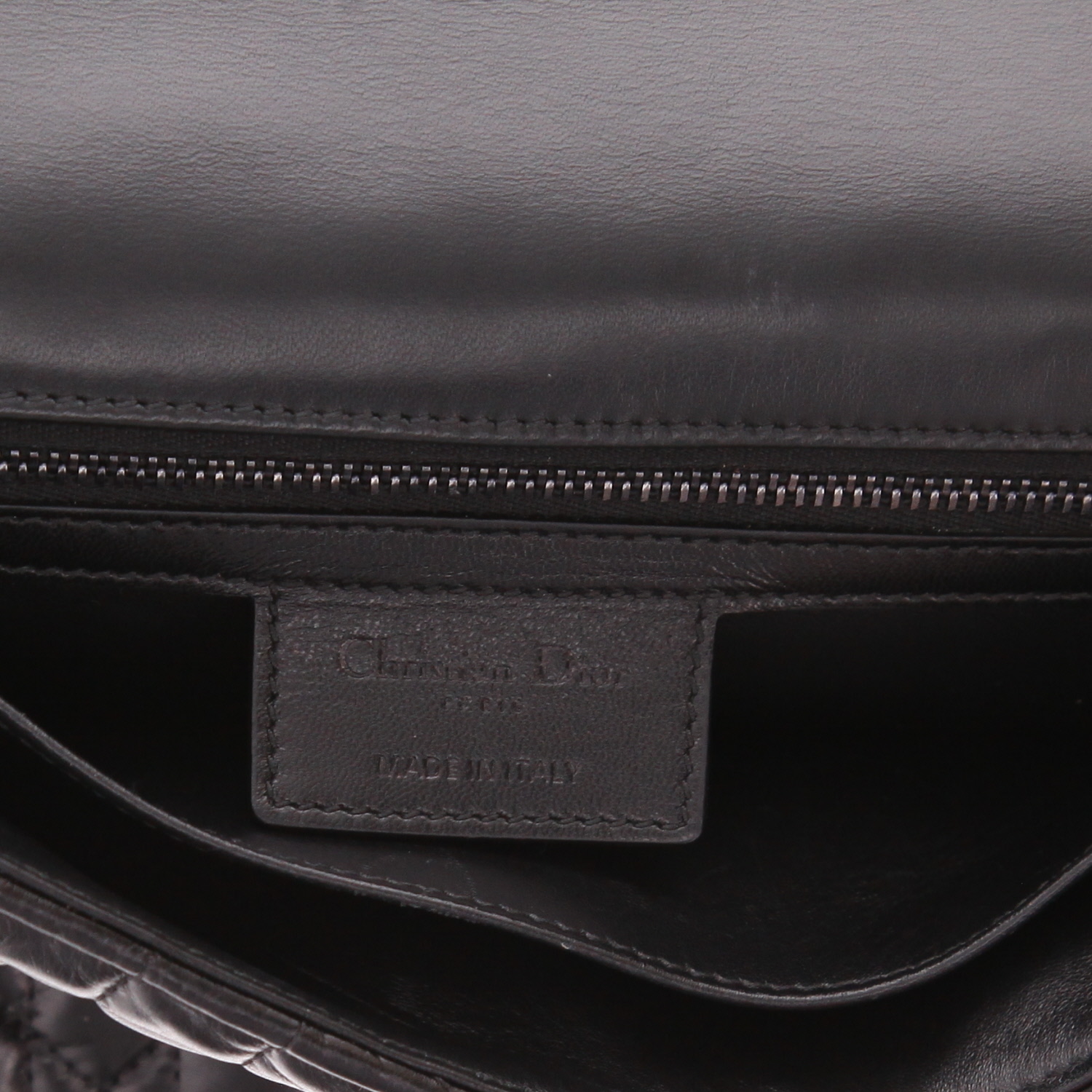 Dior Caro medium model shoulder bag in black leather cannage1:1High-quality replica