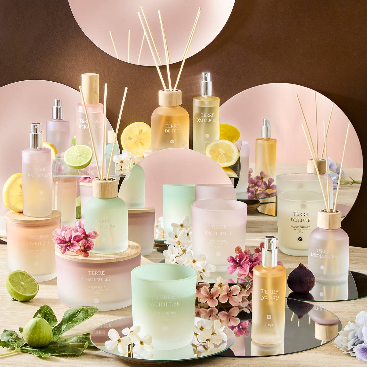 Scented candle round "Sana" Fruity Scent, Fig Wood, 255g