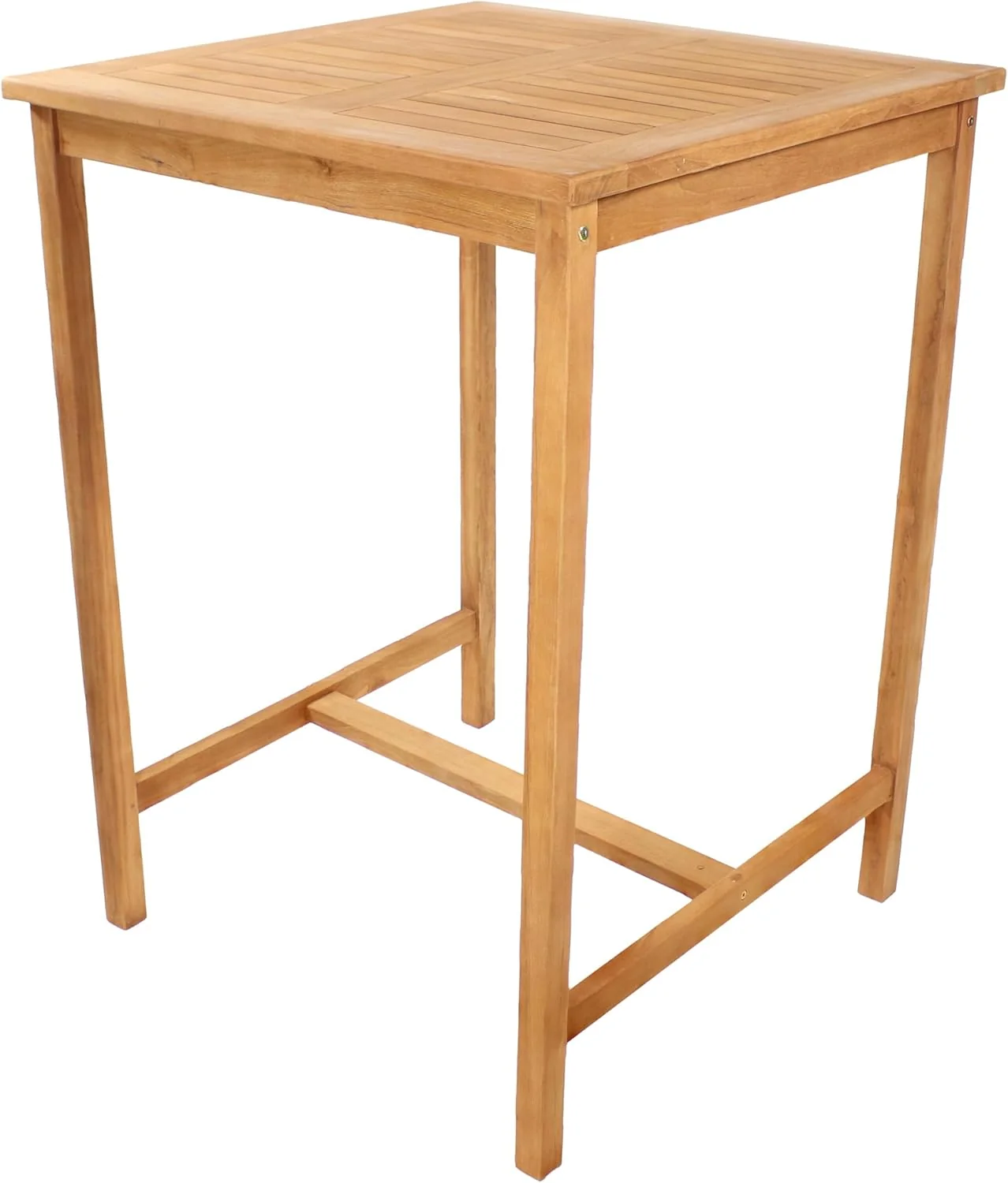 Sunnydaze Solid Teak Wood Square Patio Bar Table, 31.5in W x 31.5in D x 43.5in H Sunnydaze Solid Teak Wood Square Patio Bar Table, 31.5in W x 31.5in D x 43.5in H