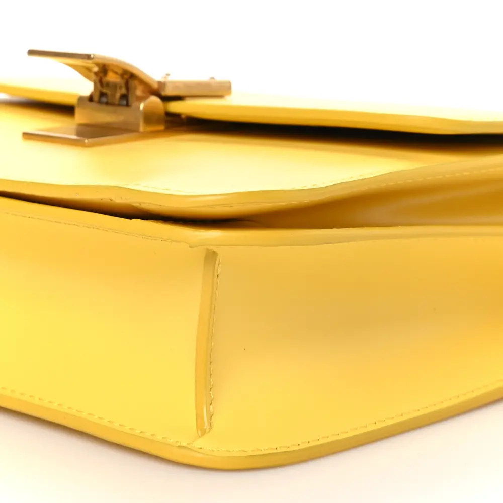 Celine Replica Handbags – Yellow Box Leather Small Teen Design1:1High-quality replica
