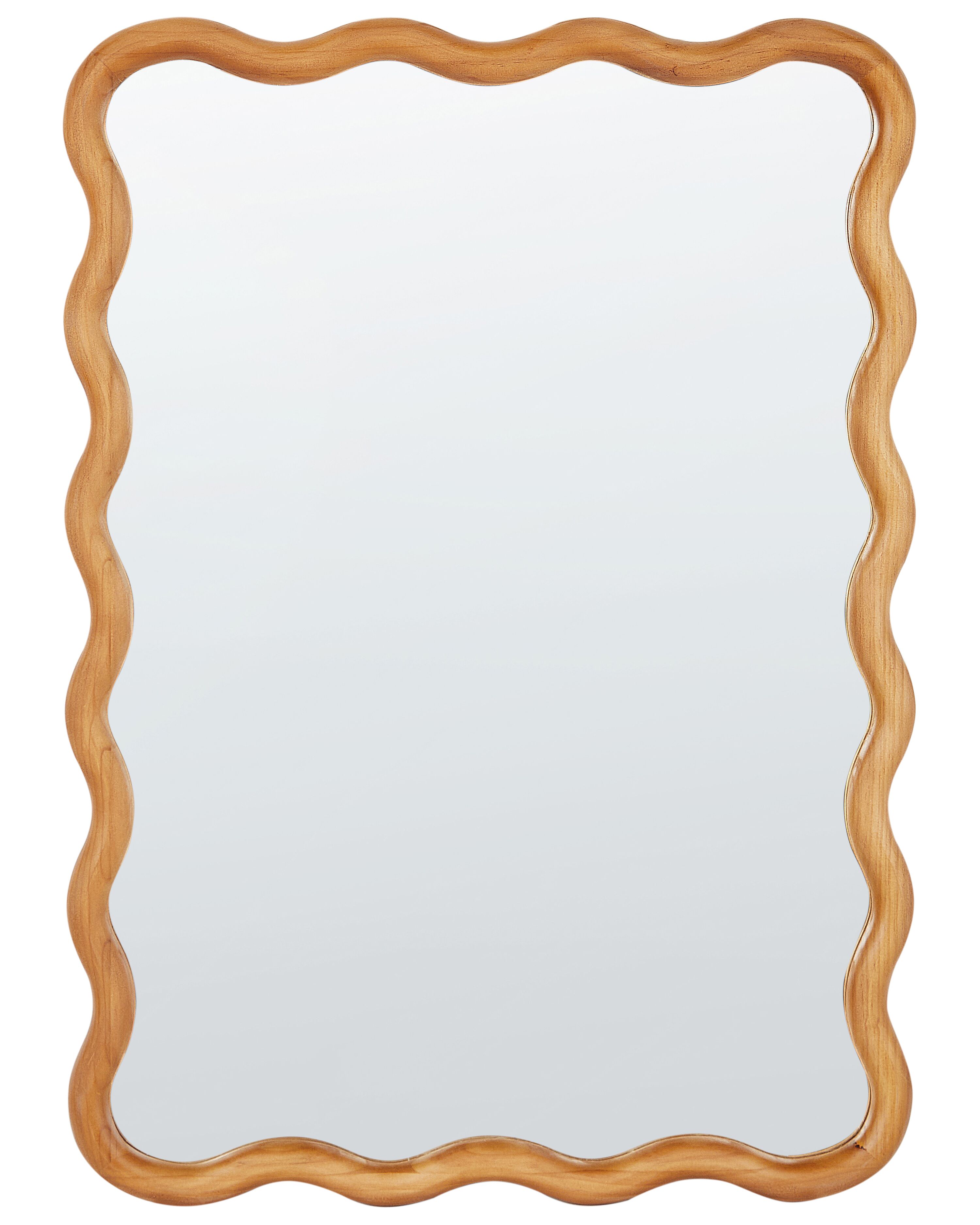 Wall Mirror BEFFES 50 cm 72 cm Pine Wood Natural