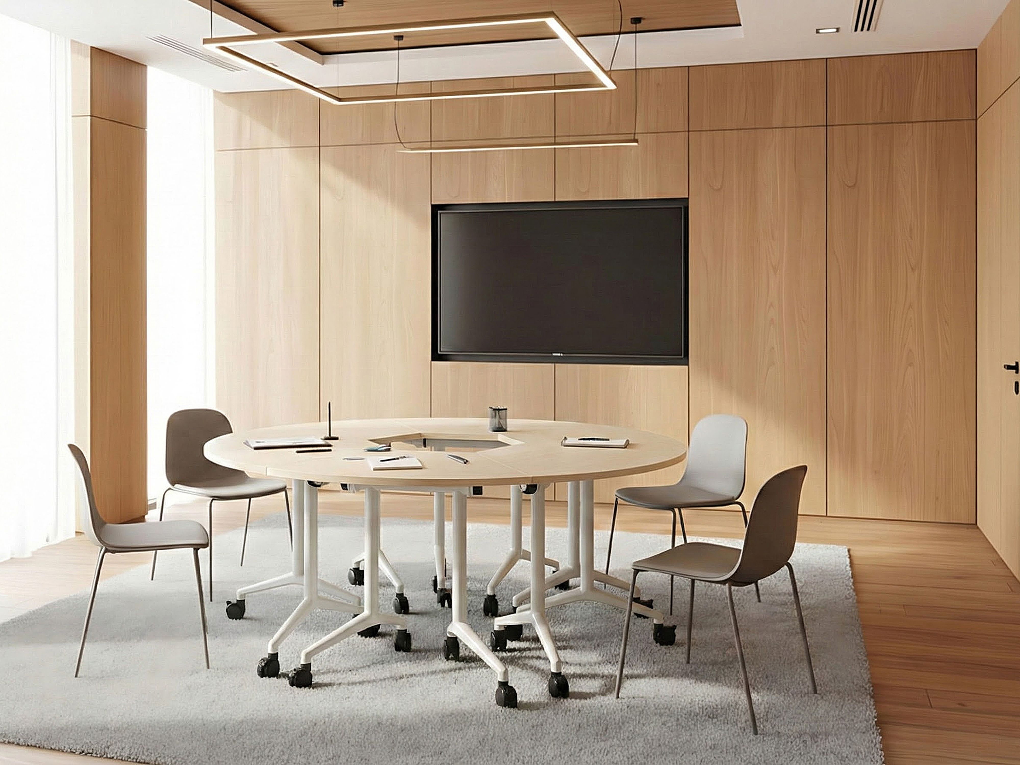 Foldable Corner Desk Module CAVI Light Brown 90 cm 64 cm
