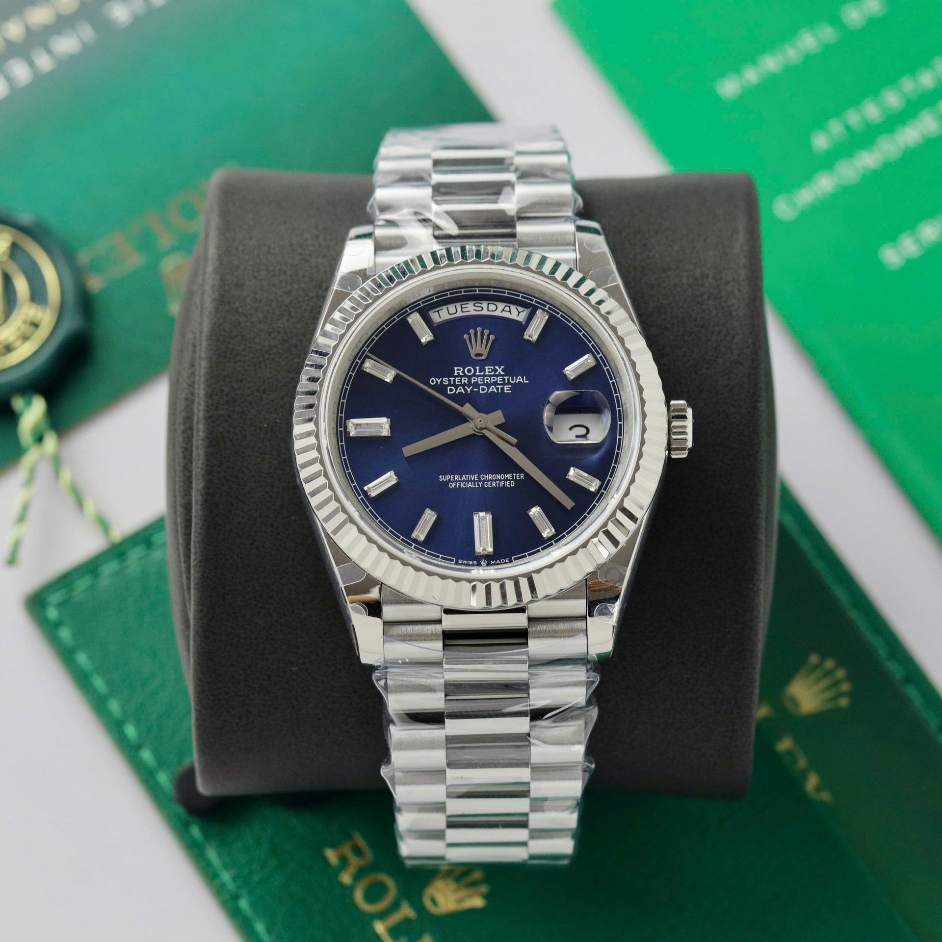 Rolex Replica Watch Day-Date 228236 Dial Blue Weight 178gram GM Factory 40mm - Top club