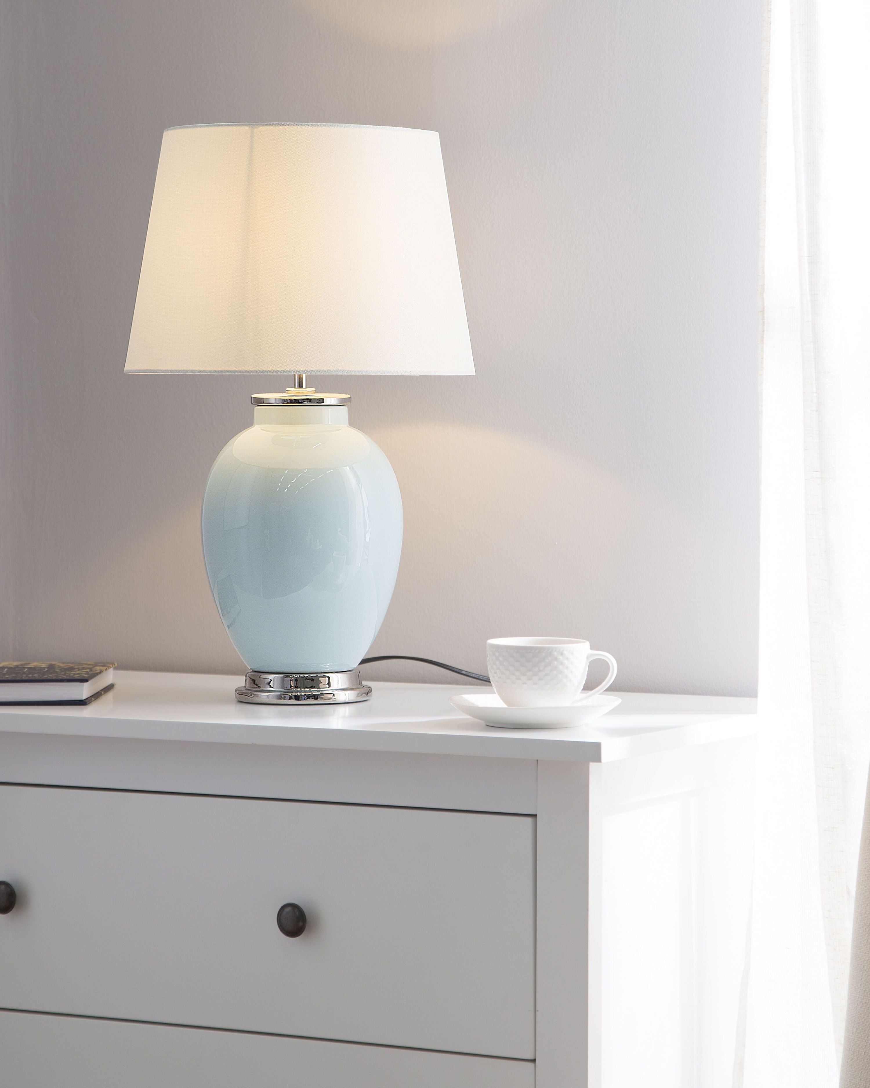 Table Lamp BRENTA Ceramic Light Blue