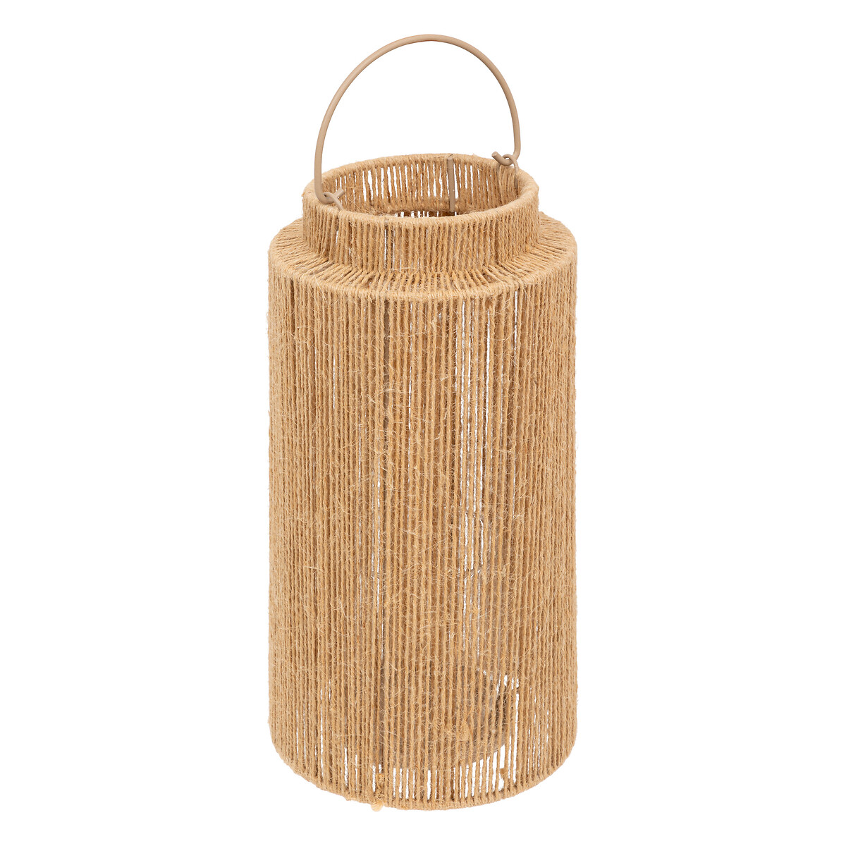 "The floral" round lantern Sisal, H.30 cm