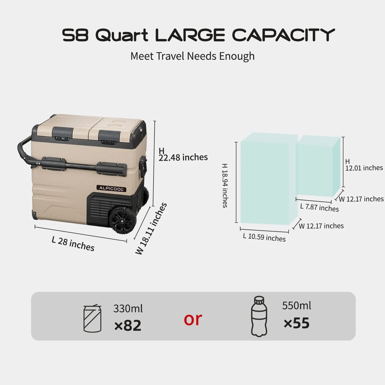 Alpicool TA35 Portable Refrigerator 37 Quart(35 Liter) Dual Temperature Control Fridge Mini Freezer for Travel,Camping,Fishing, Outdoor -12/24V DC - Image 15