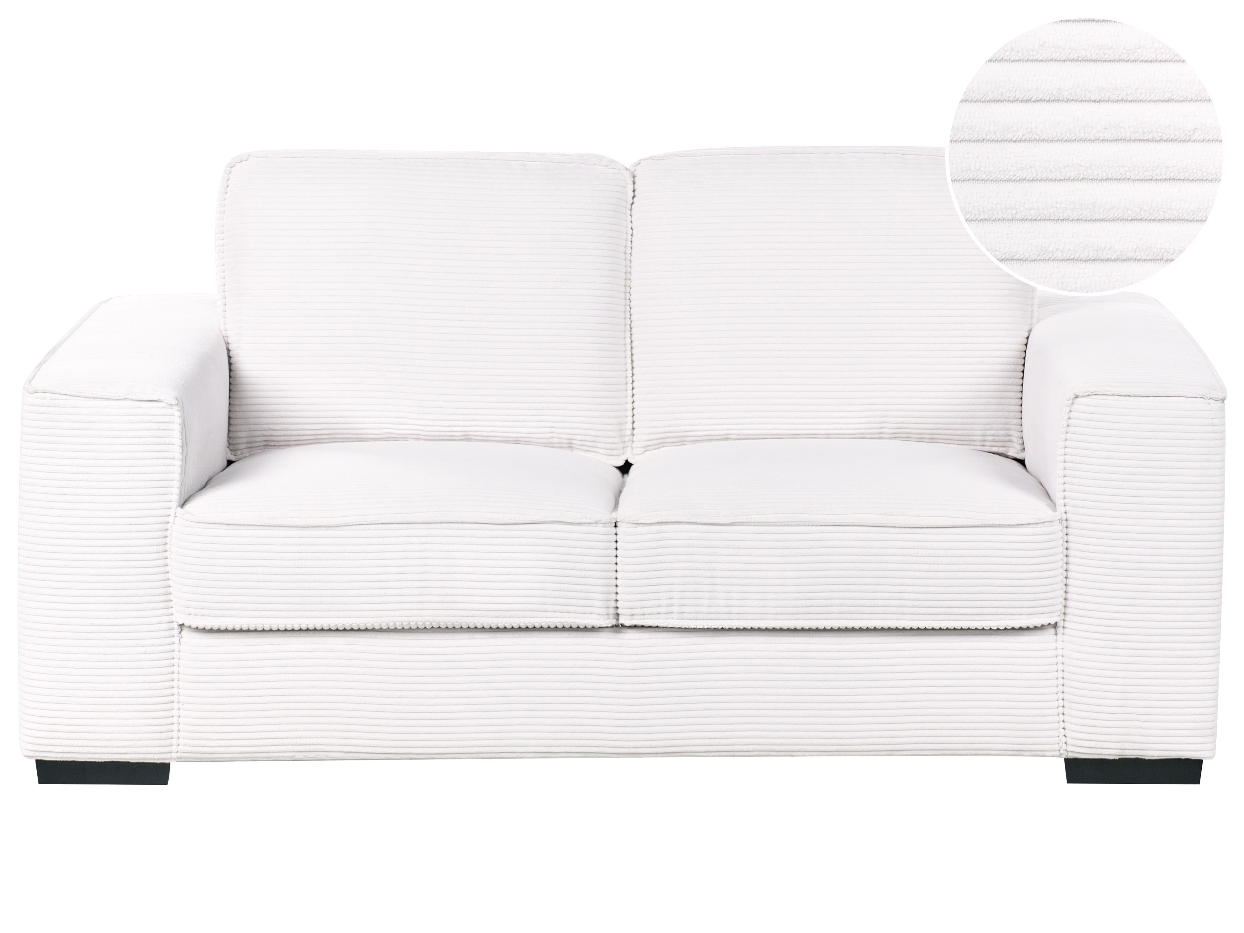 2 Seater VIKRAN Corduroy White