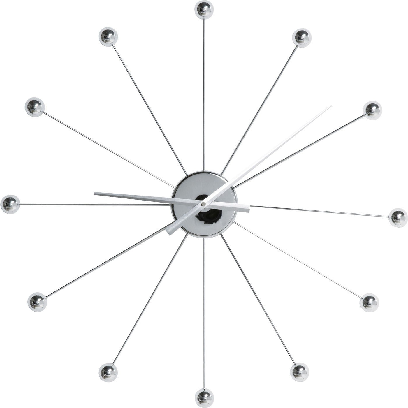 Wandklok Like Umbrella Balls Chrome Kare Design