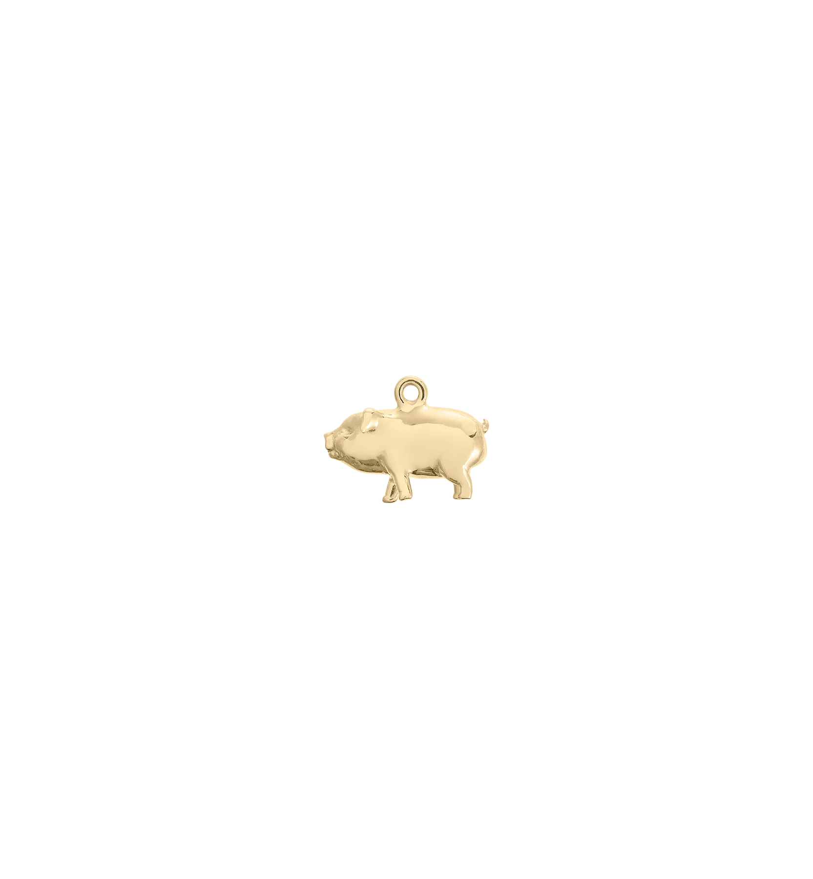 Tiny Piglet Charm 14K