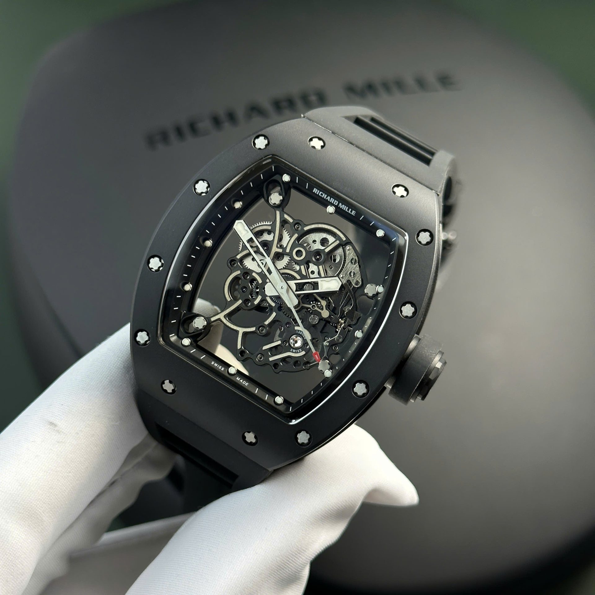 Richard Mille Replica Watch RM055 Black Ceramic Rubber Strap BBR Factory 42,7 49,9mm - Top club