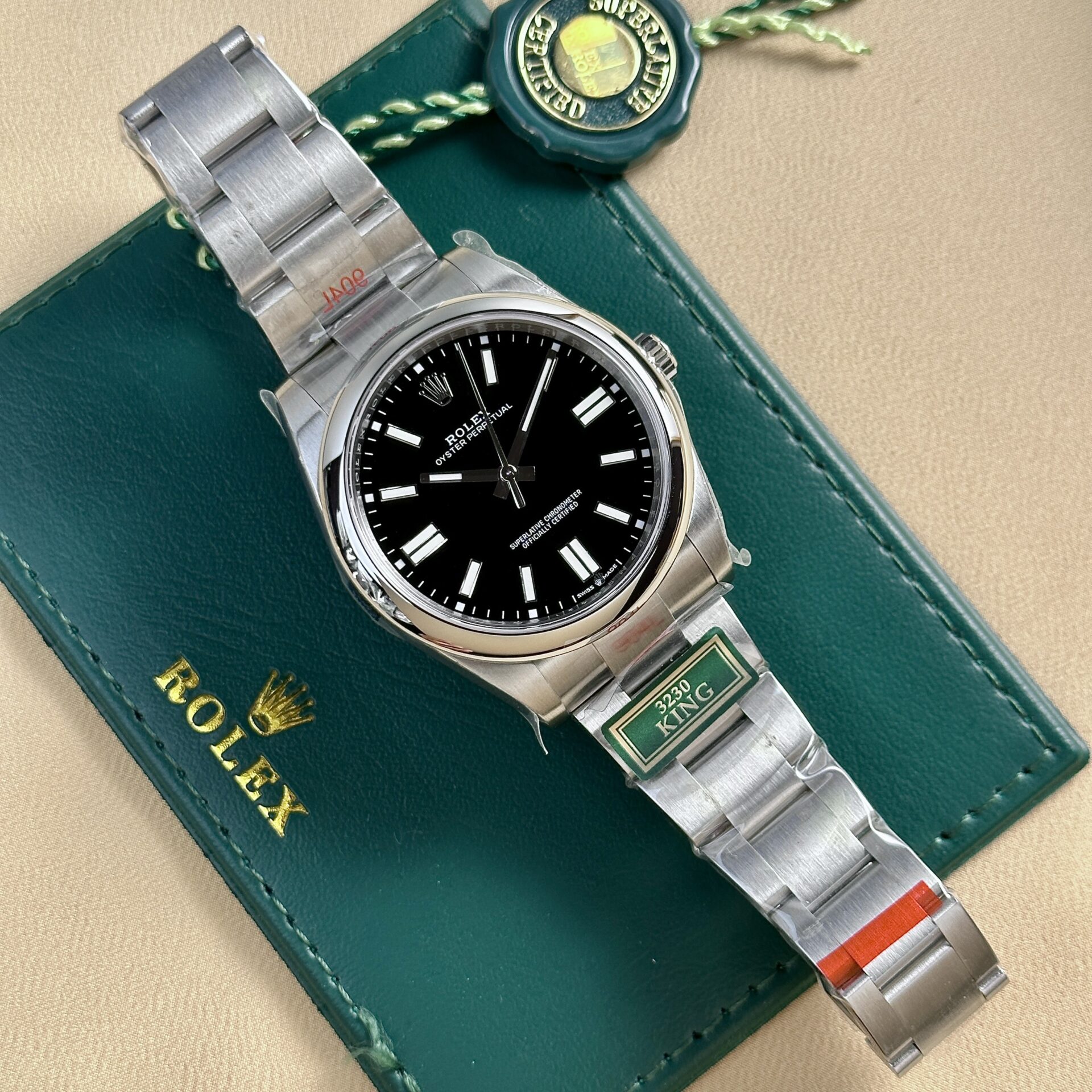 Rolex Oyster Perpetual 124300 Black Dial Replica Watch King Factory 41mm - Elite Watch Atelier
