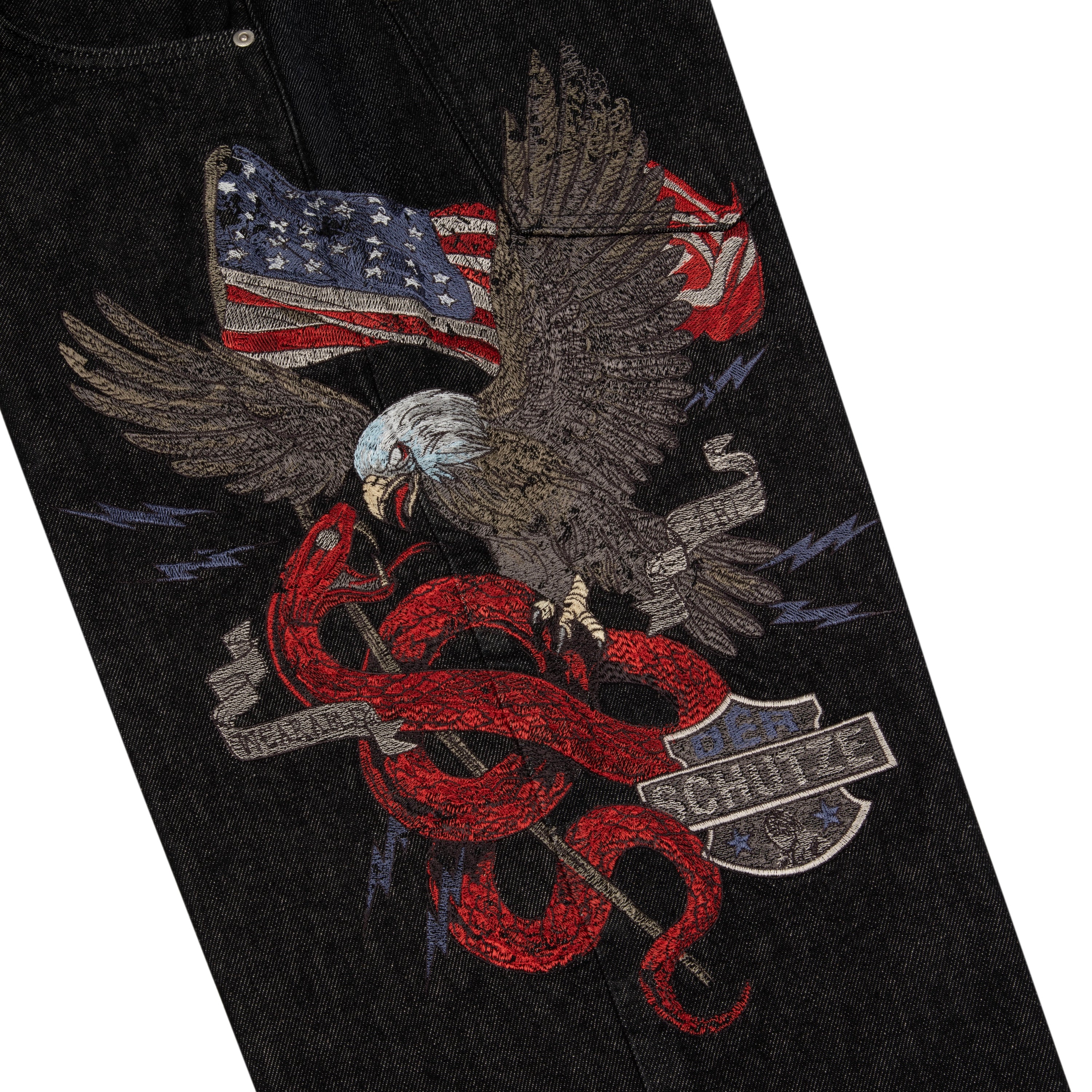 "hellboy" black raw Denim
