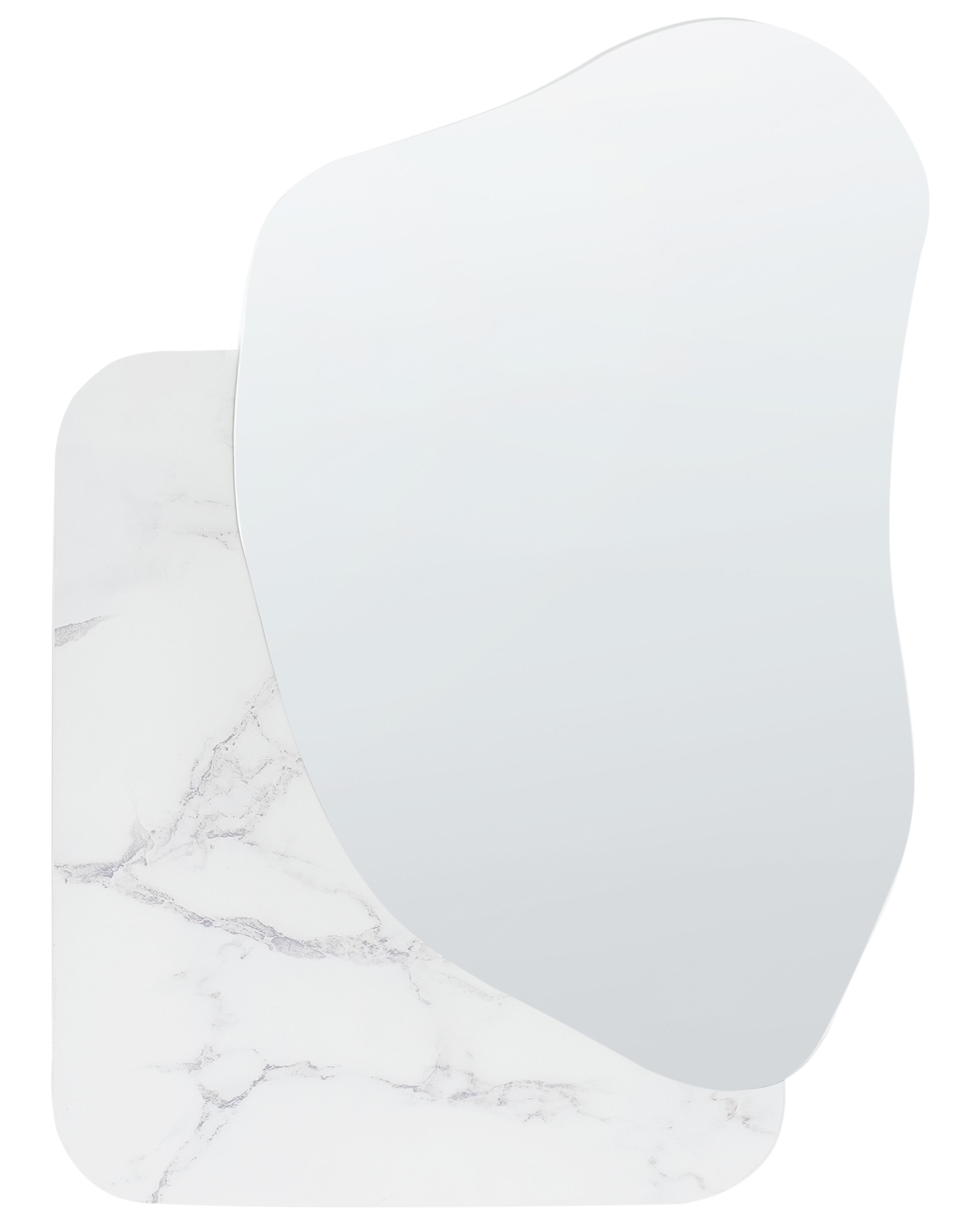 Wall Mirror ARVERT 60 cm 80 cm White Marble