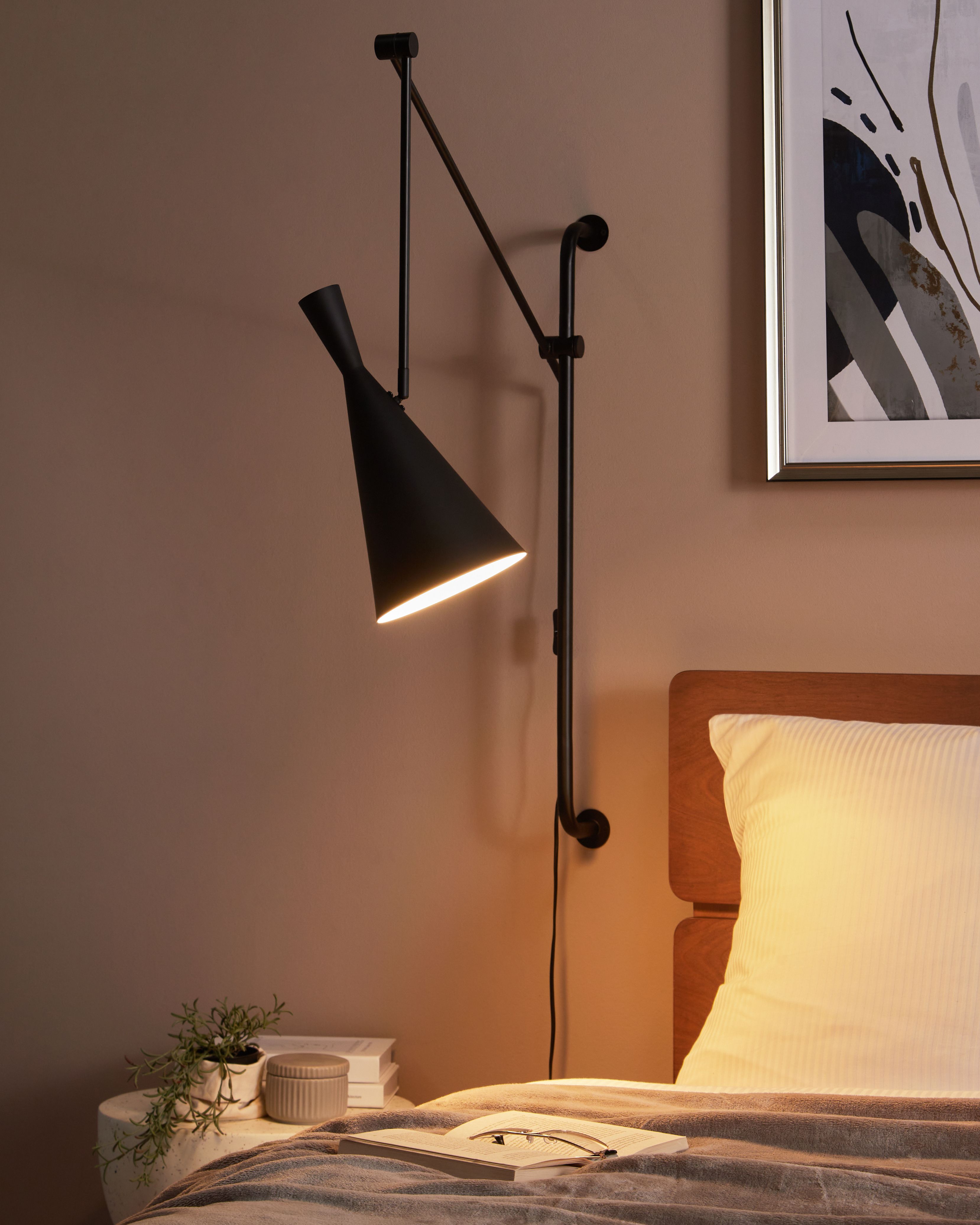 Wall Lamp MARISA Adjustable Metal Black