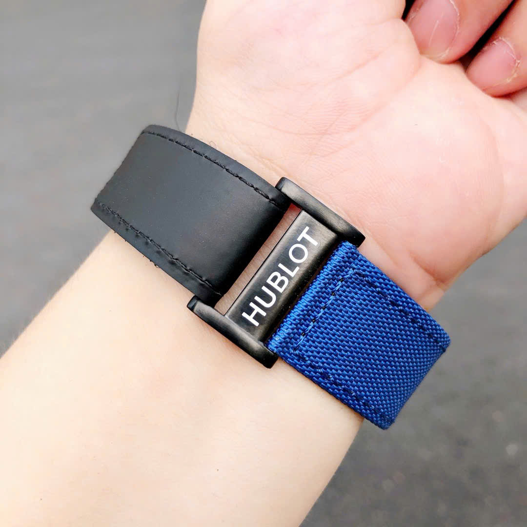Hublot Big Bang Unico Blue Carbon Replica Watches Best Quality Fabric Strap 45mm - Top club