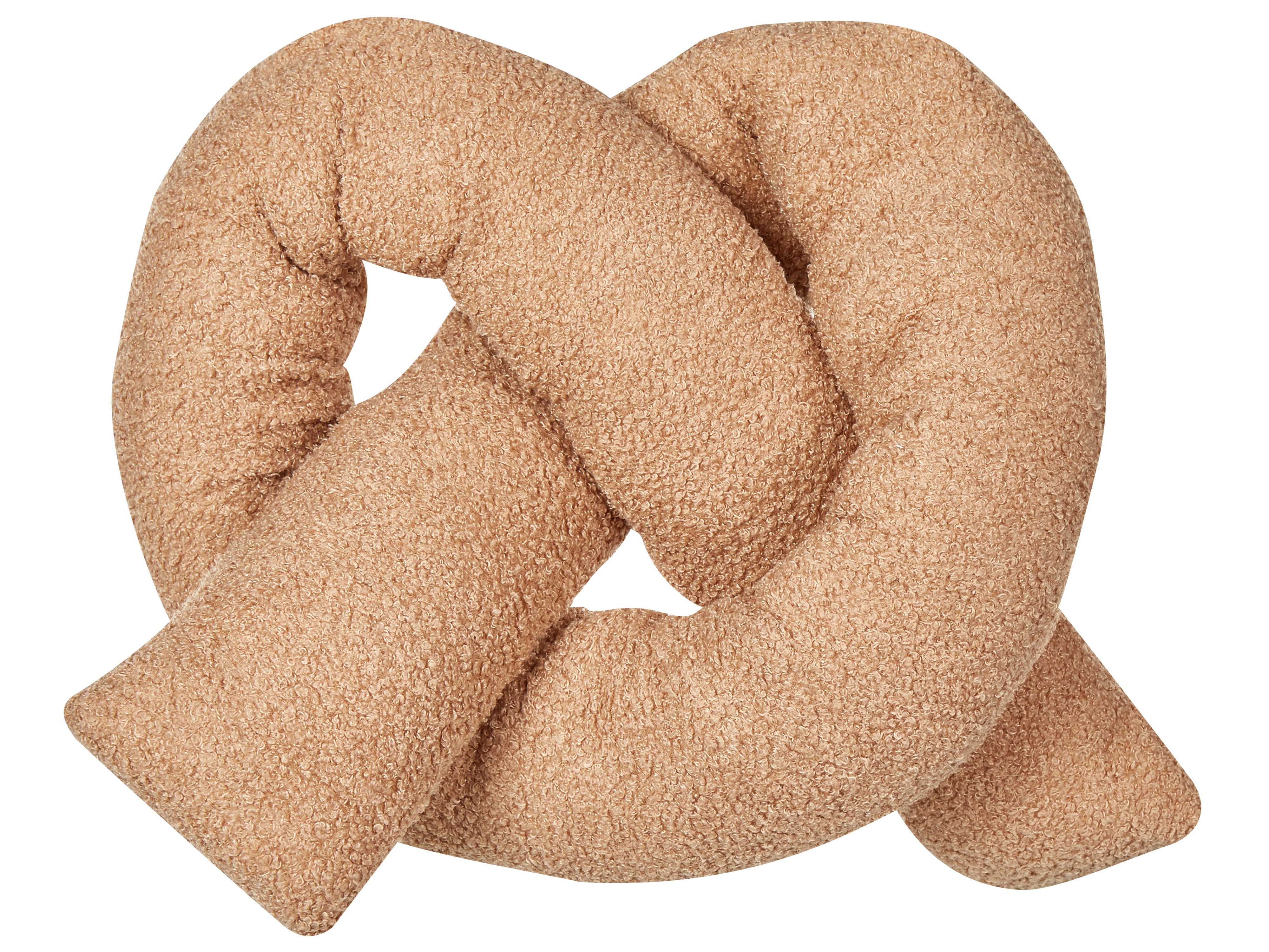 Throw Cushion GLADIOLUS Boucle 172 x 14 cm Light Brown Solid