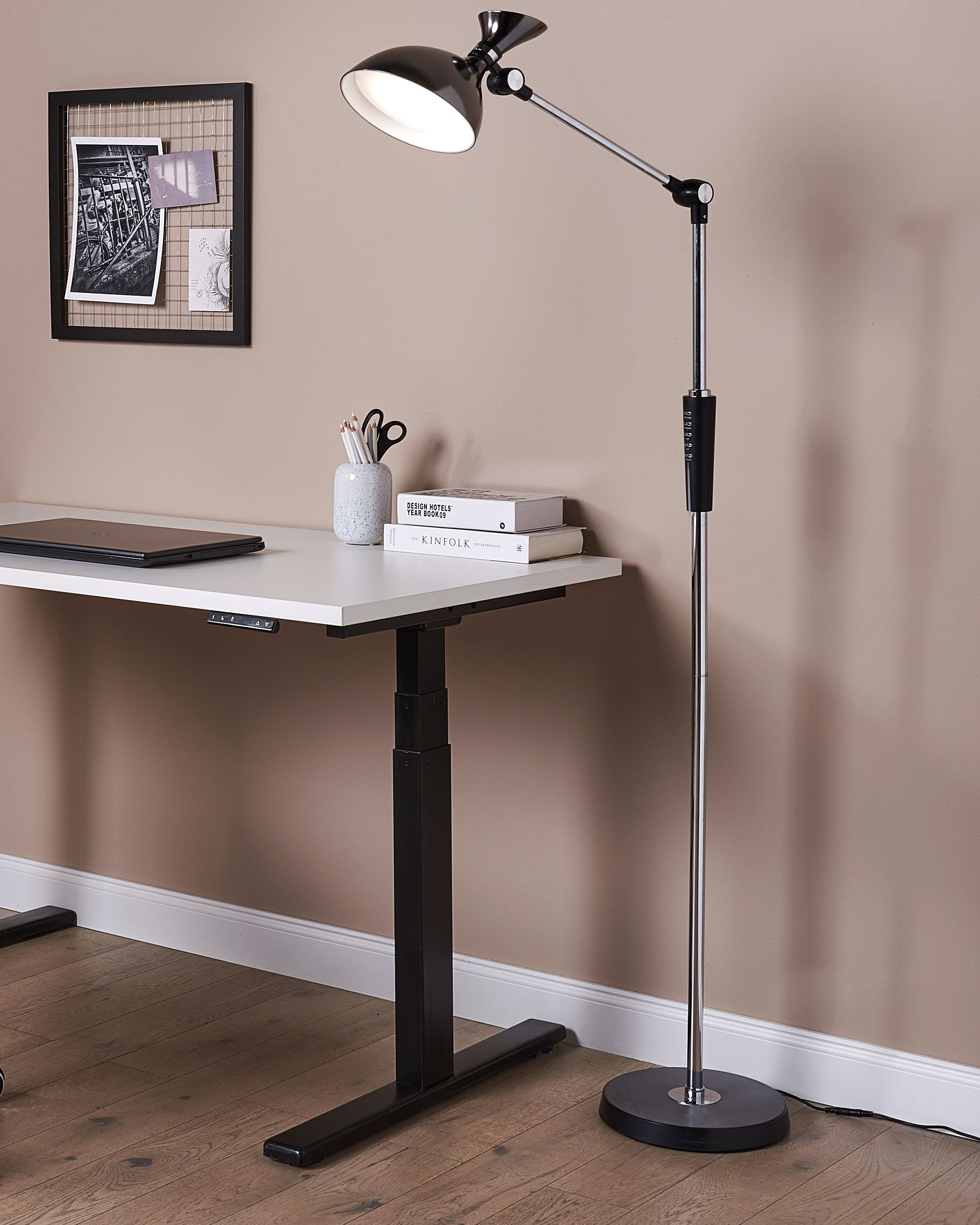 LED Floor Lamp ANDROMEDA with Dimmer Metal Silver